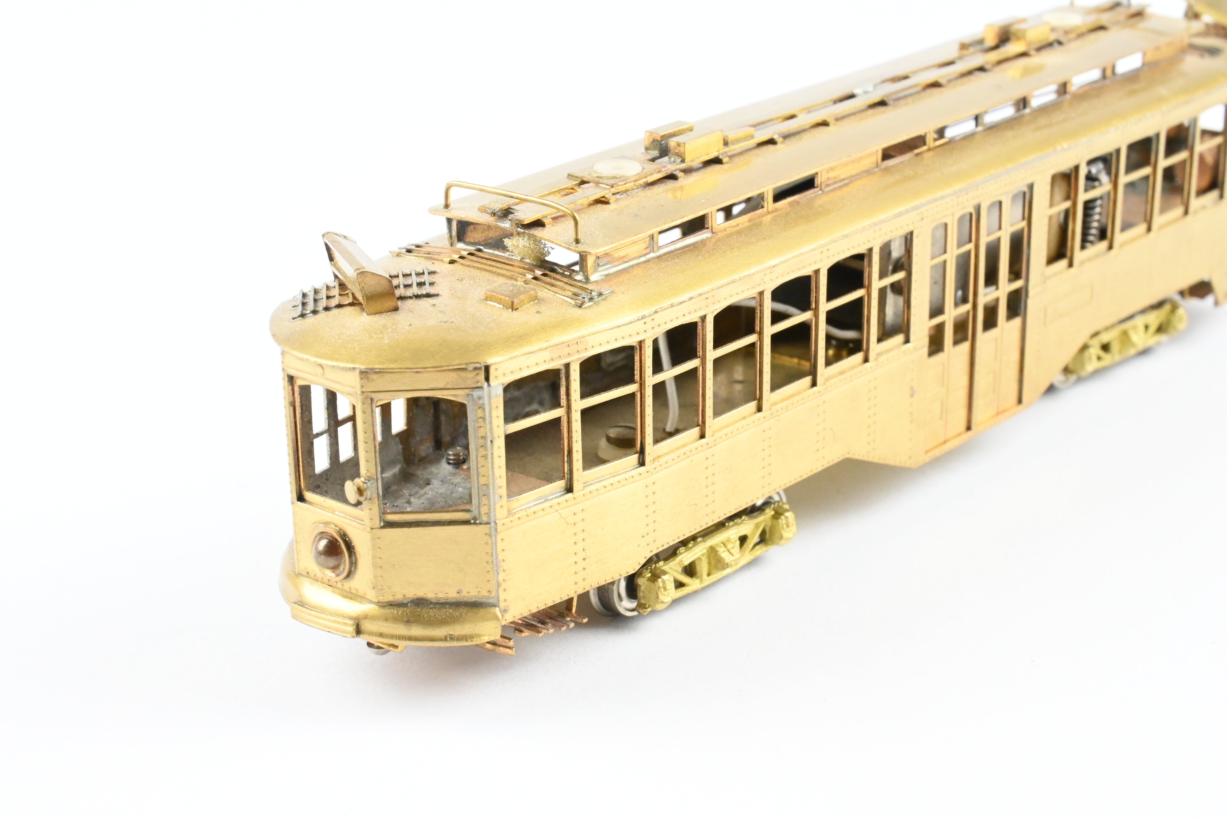 HO Scale Brass Pittsburgh Railway Co. Double Ended Jones Trolley in Reboxx, Poles Missing