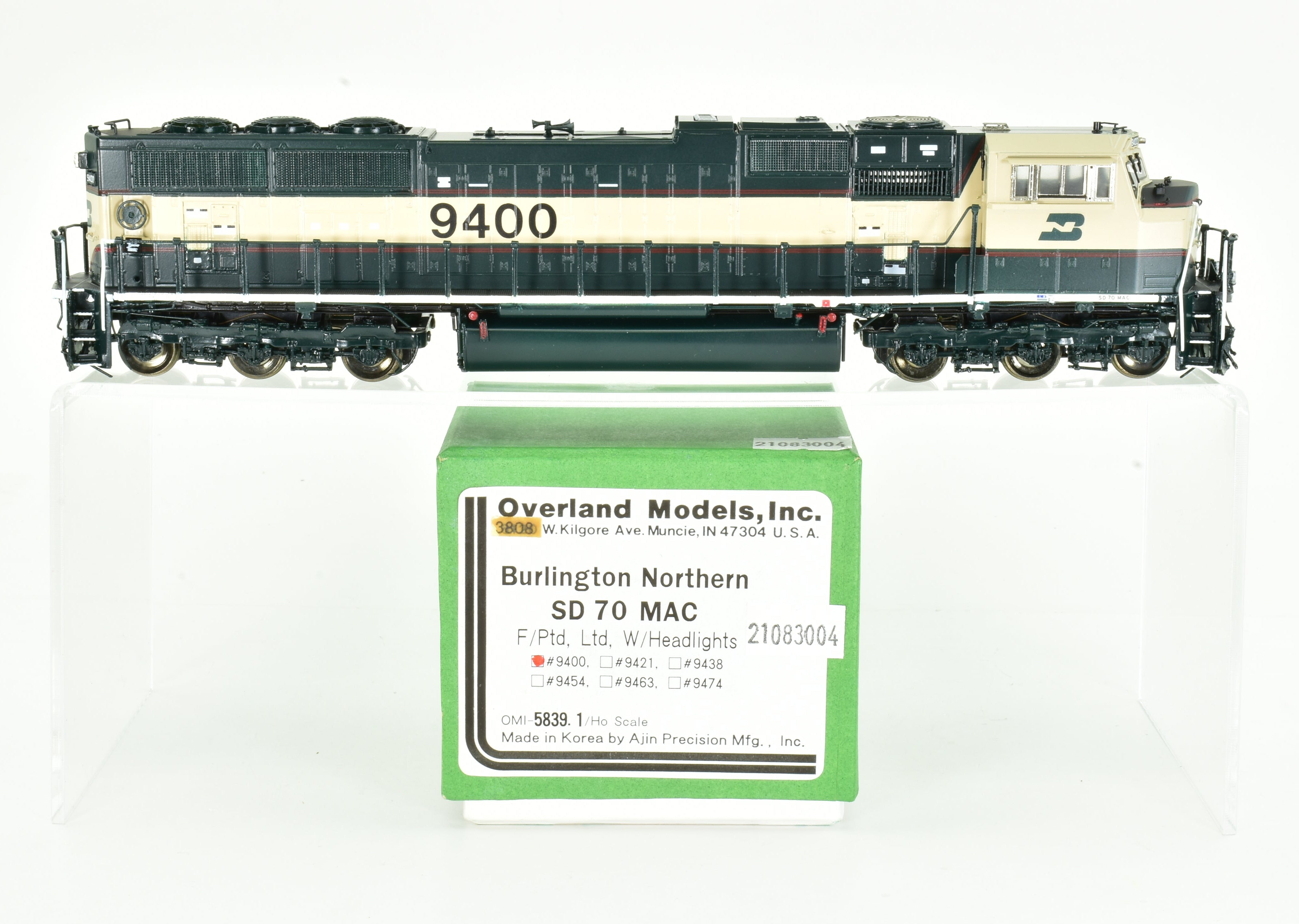 HO Scale Brass OMI BN Burlington Northern SD70MAC FP Locomotive No. 9400