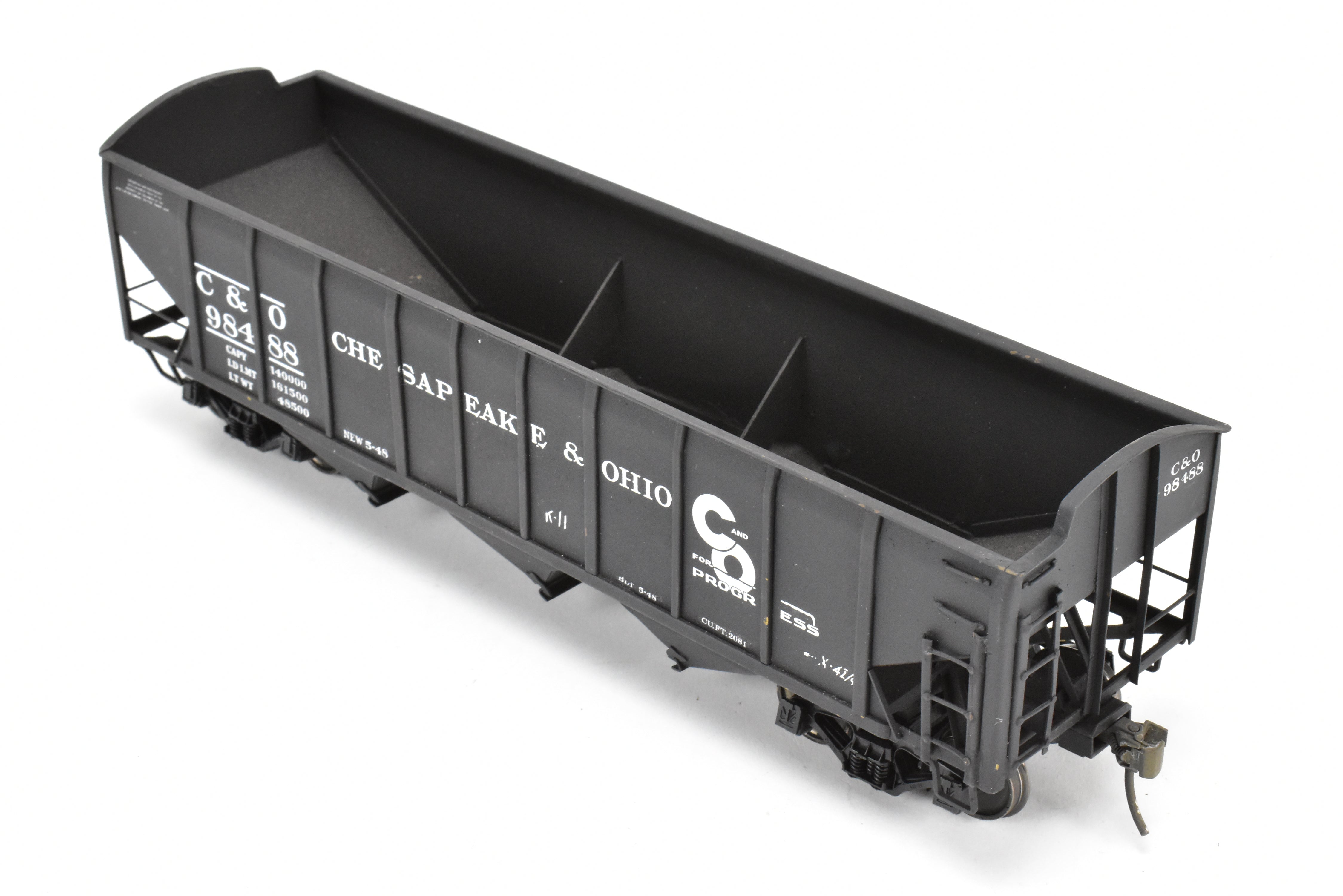 O Scale Custom Painted C&O Brass US Hobbies ACF Welded Triple Hopper #98488