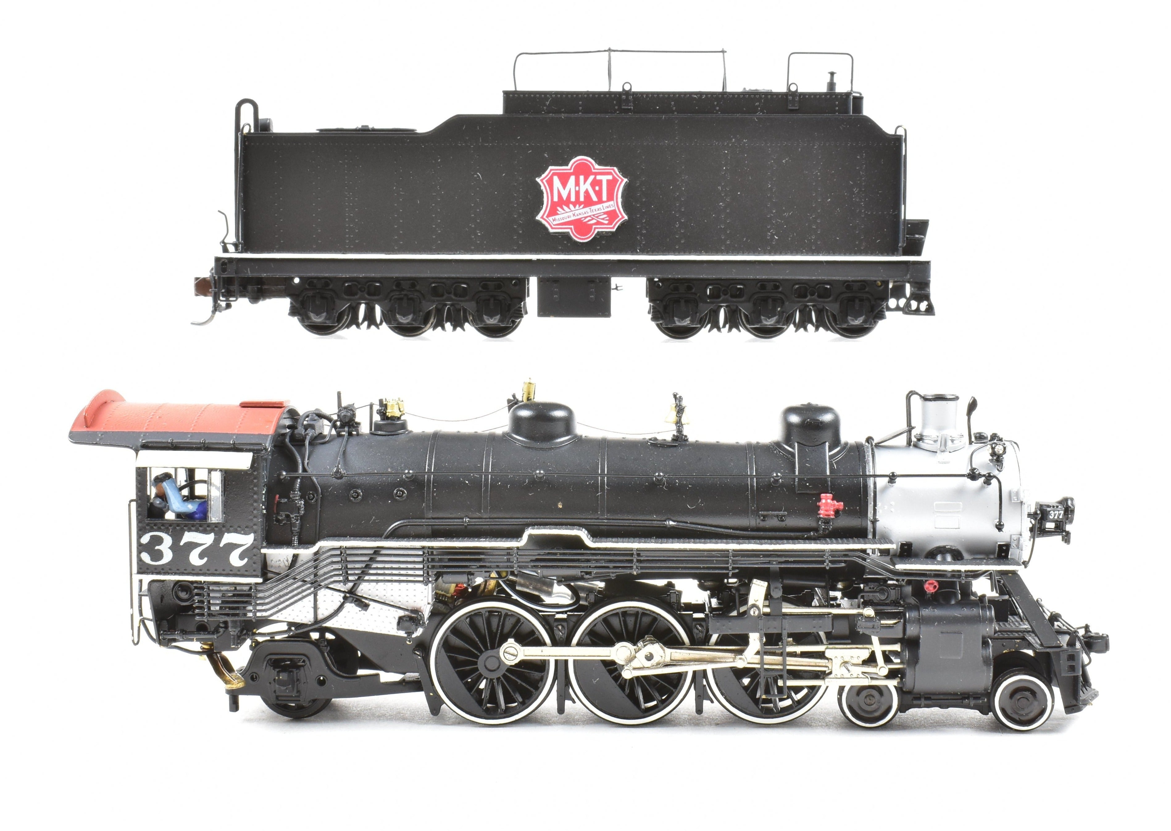 HO Scale Brass Hallmark Models MKT - Missouri Kansas Texas 4-6-2 H-3A Pacific Professional Painted Locomotive Model #377