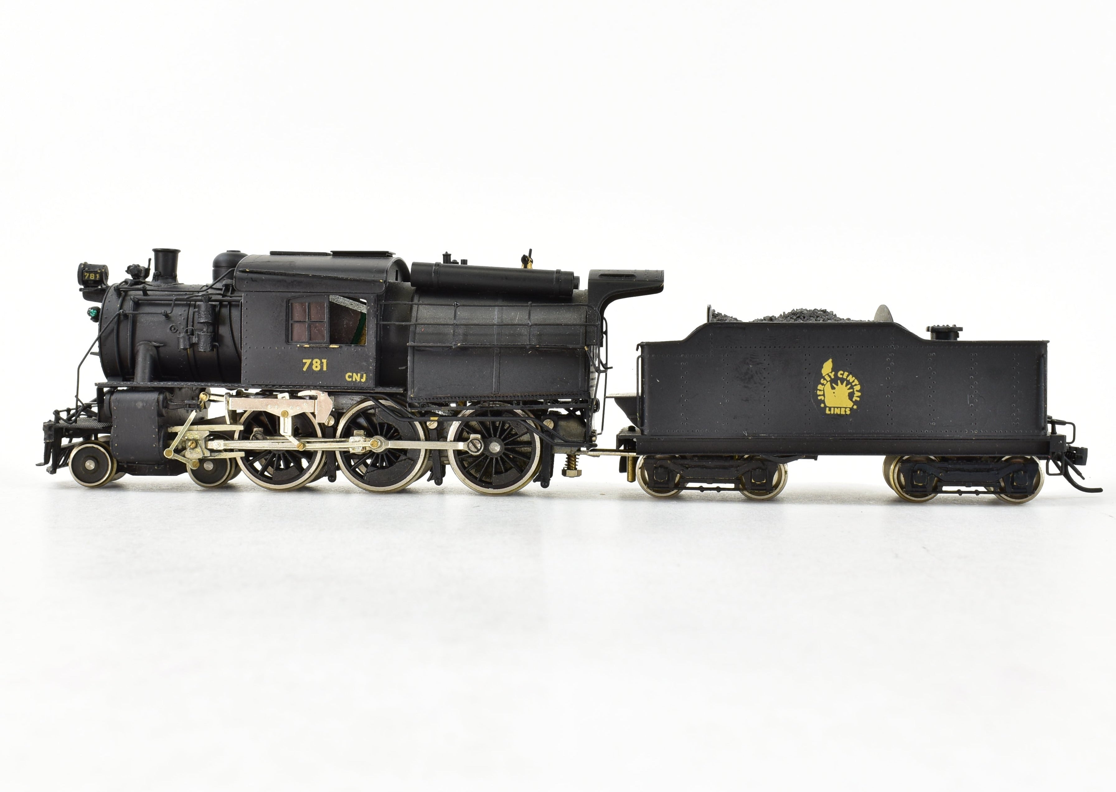 Custom Painted HO Brass Red Ball 4-6-0 Camelback Model of Central Railroad Of New Jersey