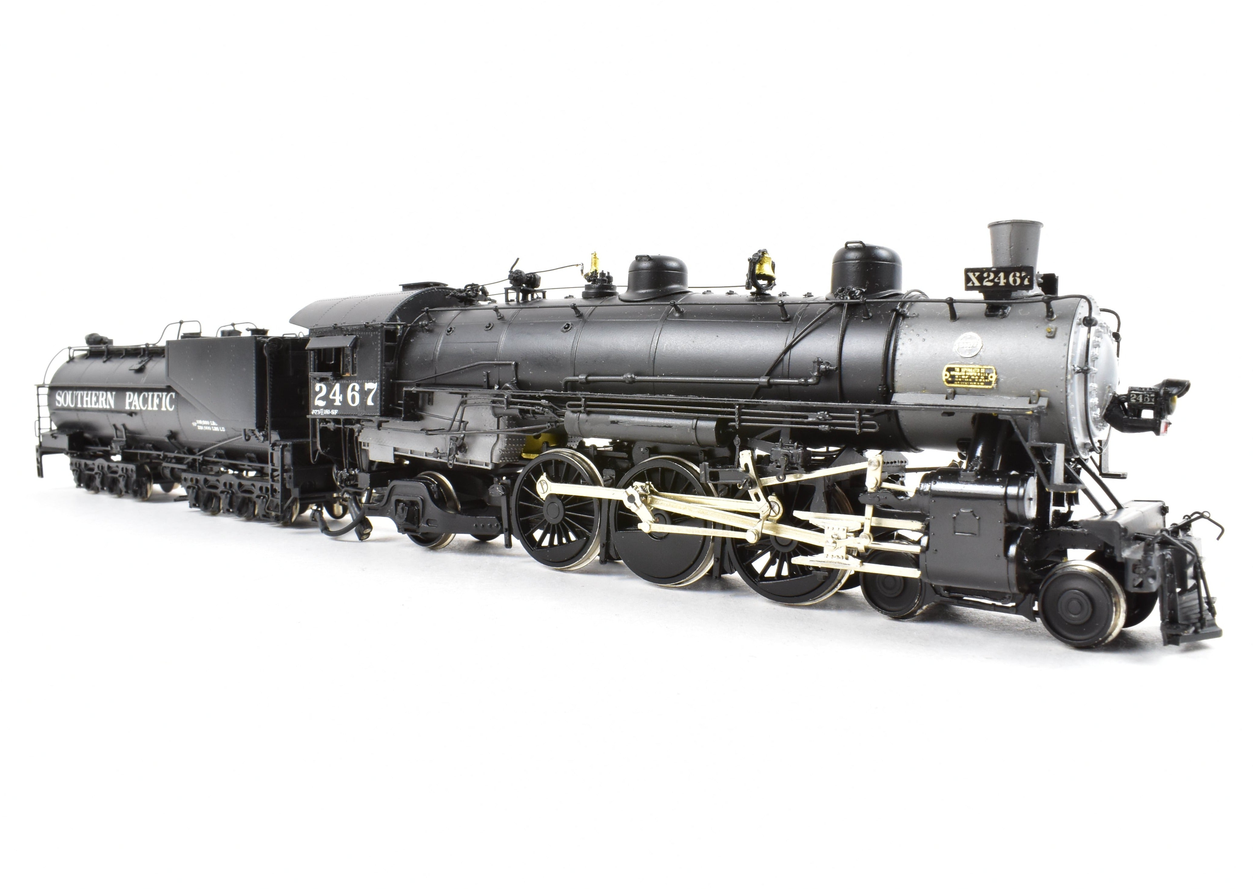 HO Scale Brass Precision Model Train by Precision Scale Co. - Southern Pacific Class P - 8 4 - 6 - 2 Steam Locomotive Custom Painted with Number 2467