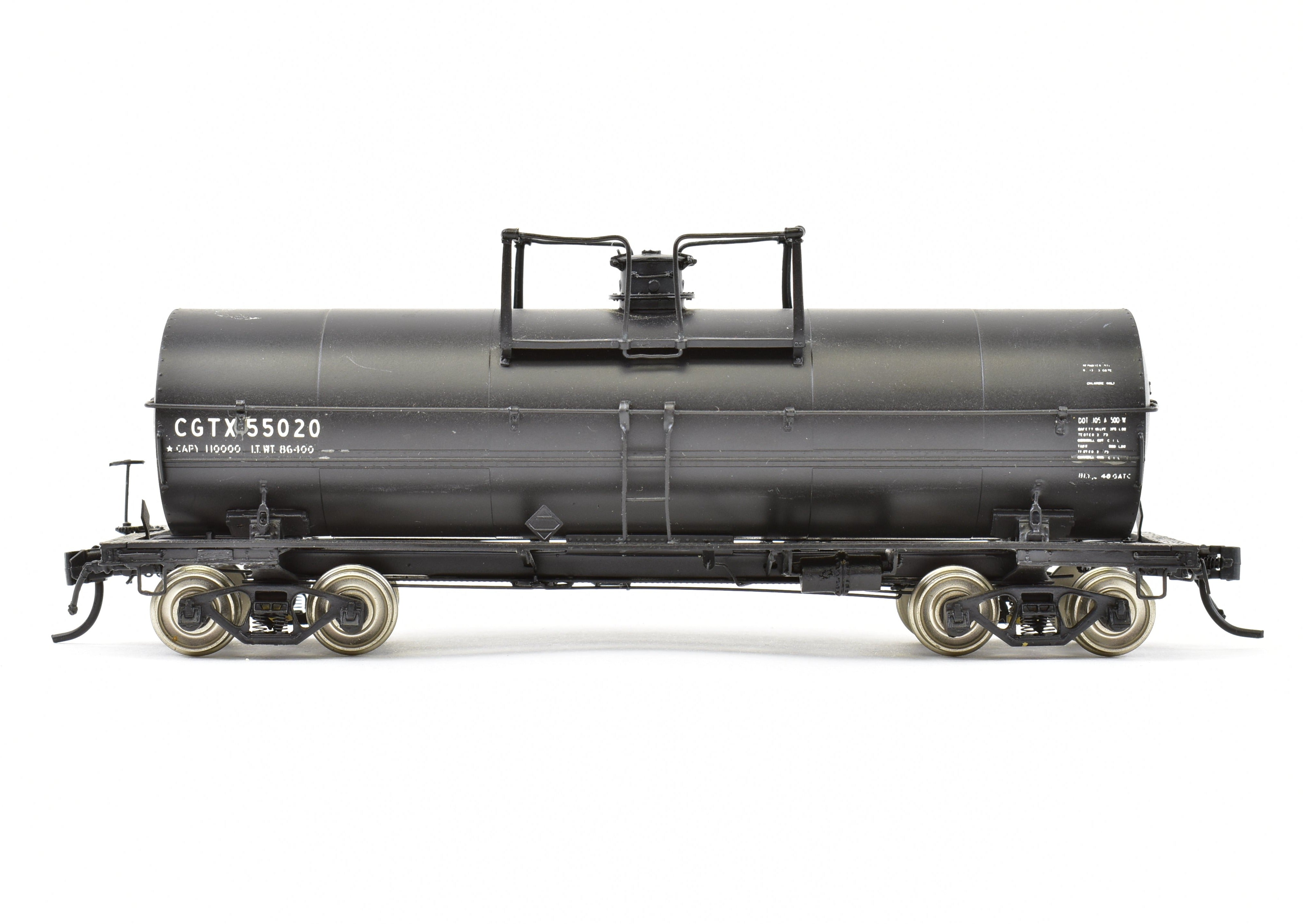 HO Scale Brass OMI - Overland Models, Inc. CGTX - GATX of Canada ACF Single Dome 8,000 Gallon Insulated High - Pressure Tank Car Model for CP