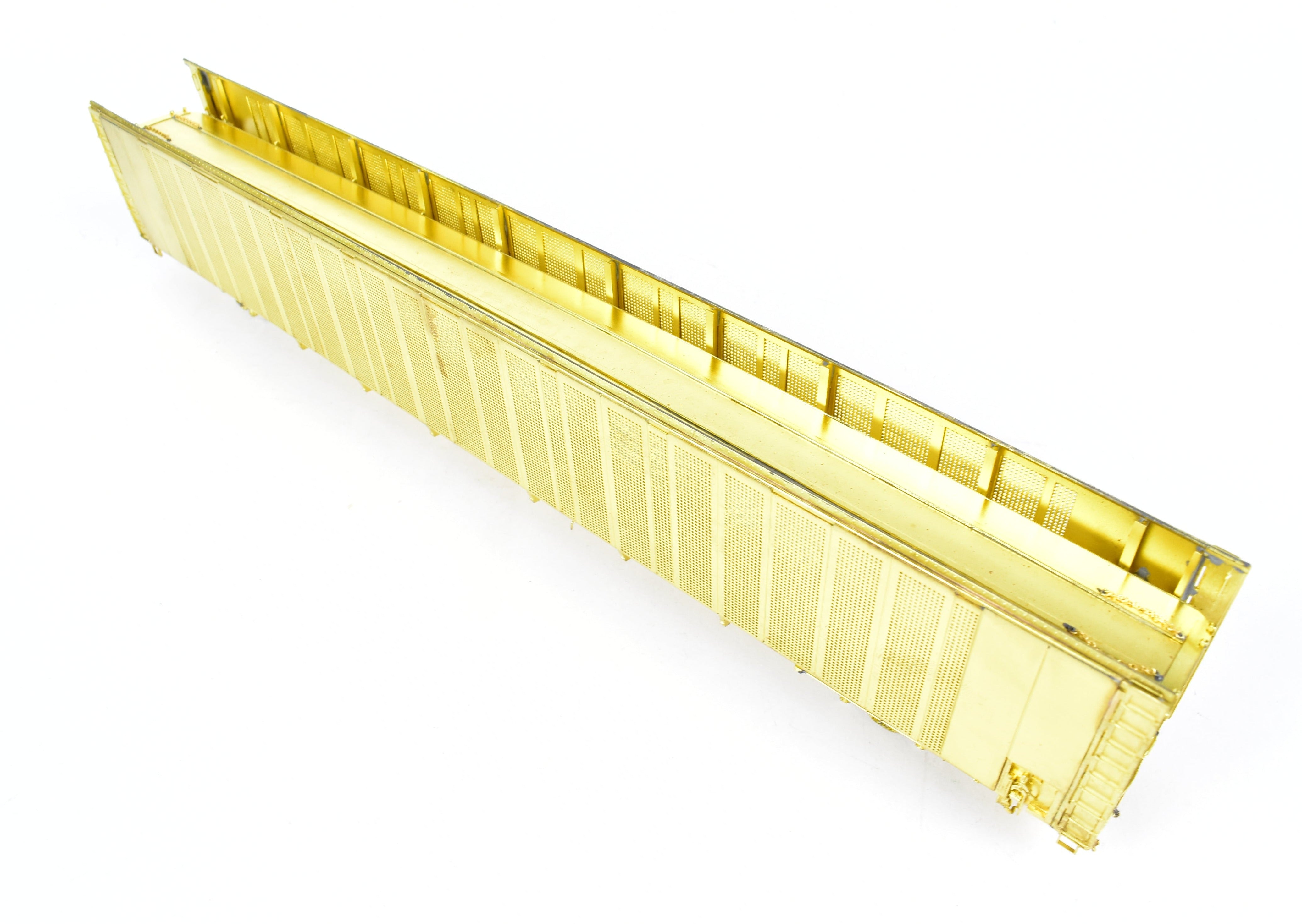 HO Scale Brass Model Safe-T-Pack Auto Rack Tri-Level with Open Top and Open Ends by Overland Models, Inc. for Various Roads including ATSF, FEC, and UP