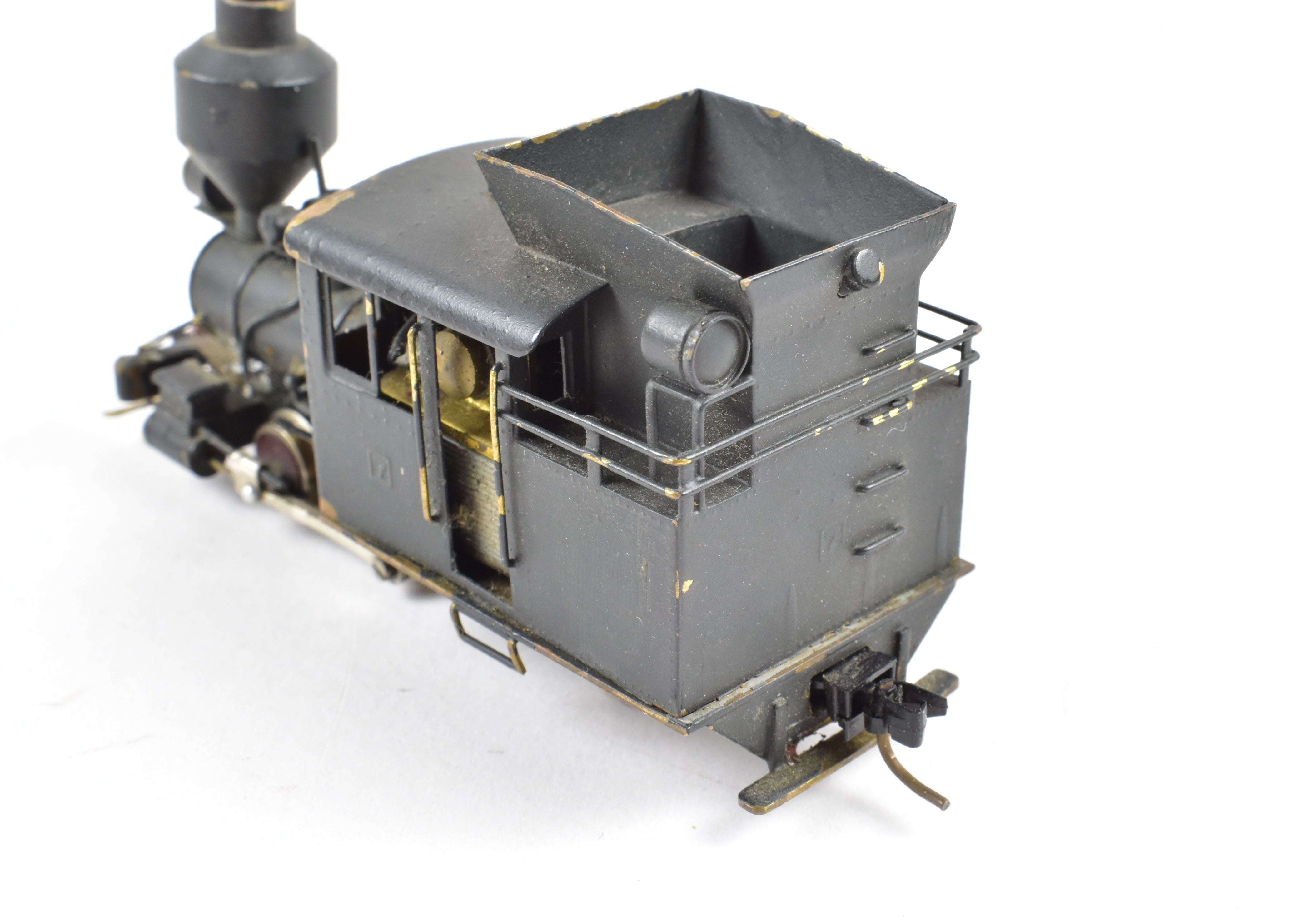 HOn3 Scale Brass Westside Model Co. Custom Painted Baldwin 0 - 4 - 2T Logging Locomotive Model with Various Road Features, Sold As - Is