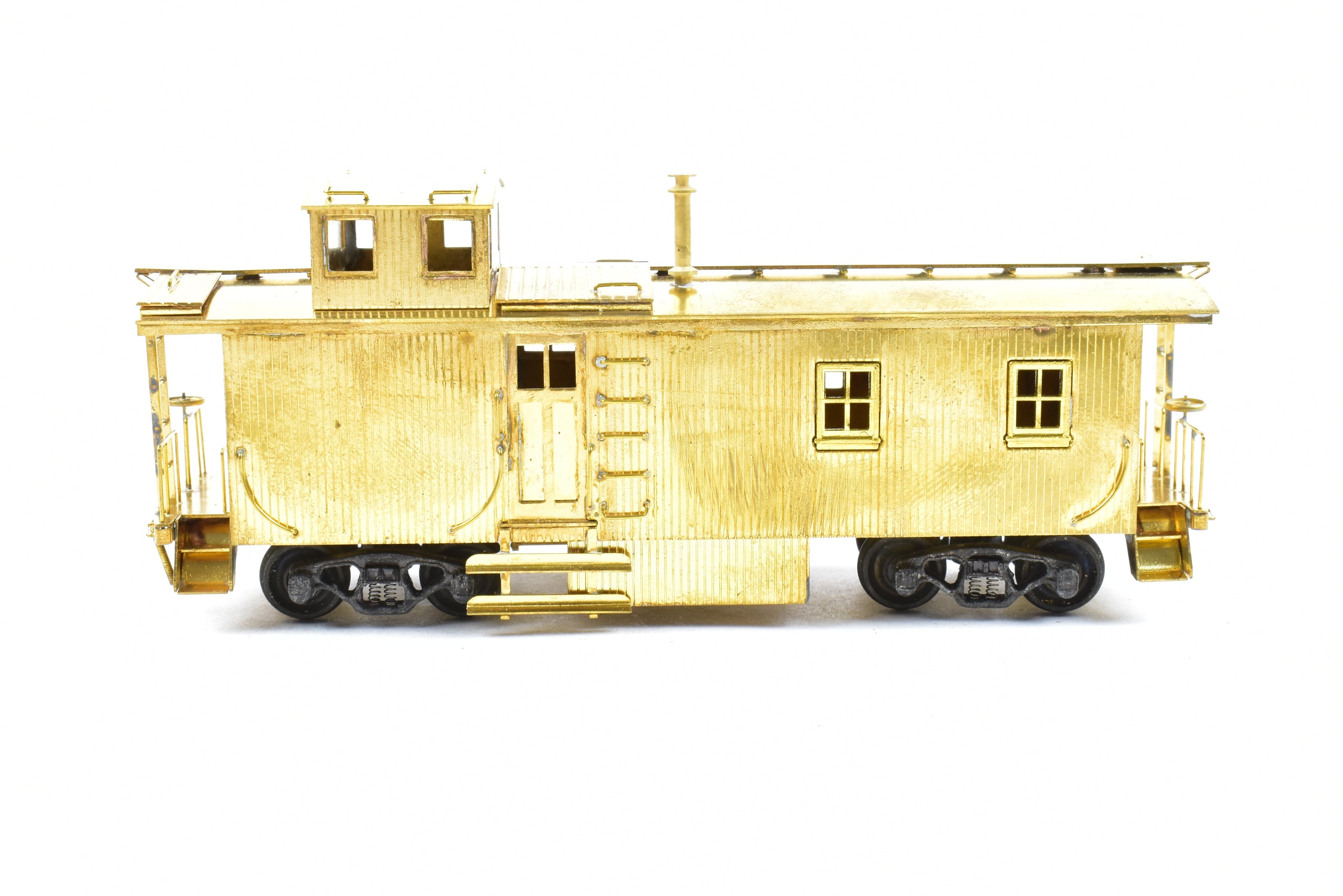 HO Scale Brass Model Trains by Trains Inc. - AT&SF Santa Fe Side-Door Caboose for Railroad Layouts