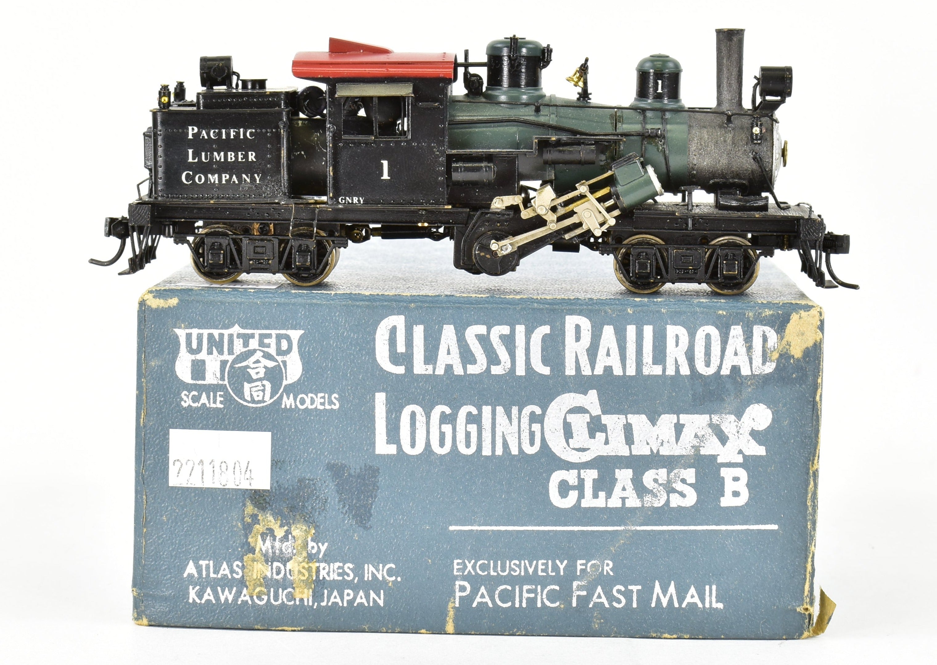 1971 HO Brass PFM - United 2-Truck Logging Climax Geared Locomotive with Custom Paint