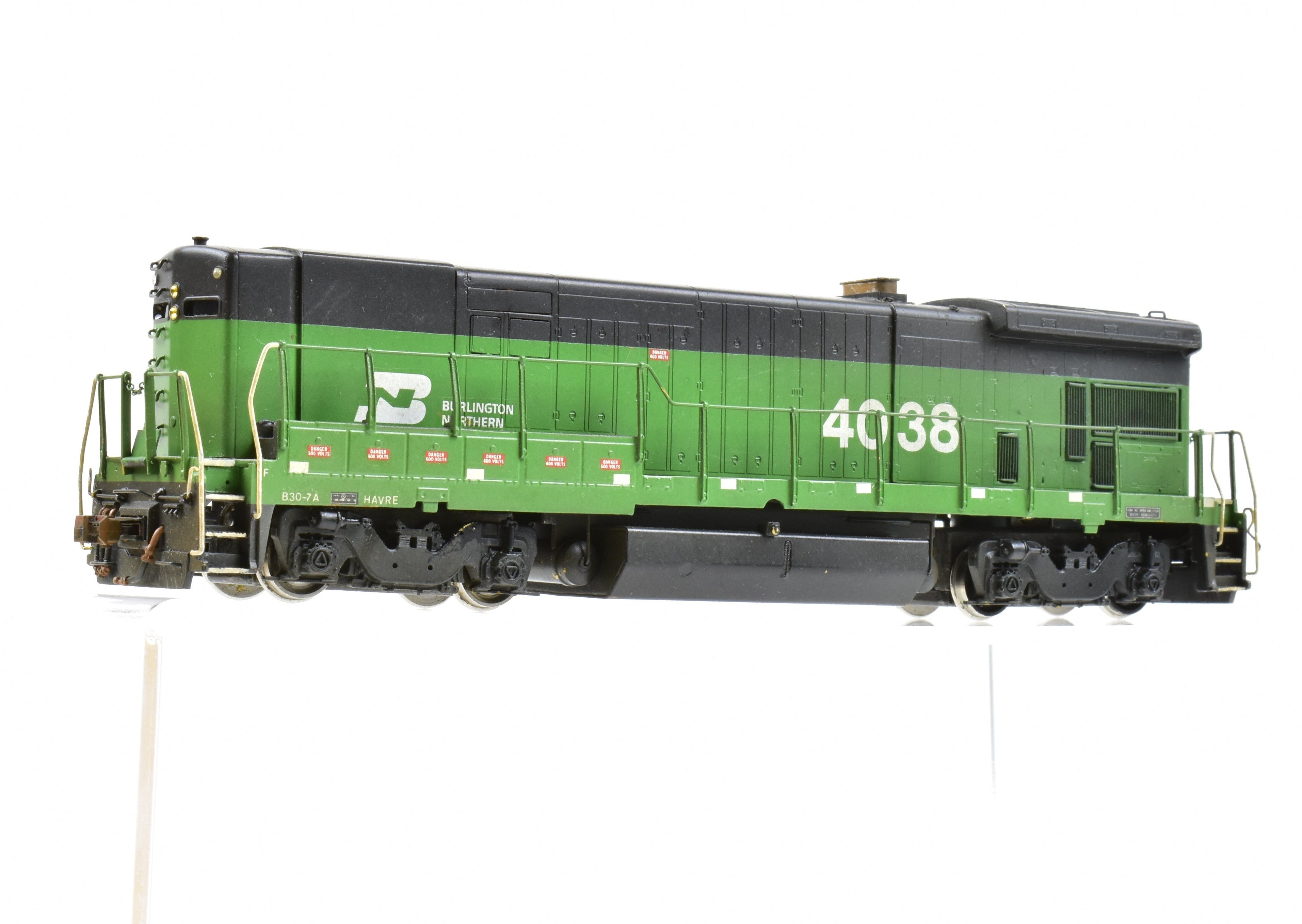 Custom-Built & Painted HO Brass Oriental Limited Burlington Northern B30 - 7A Cab - less Booster
