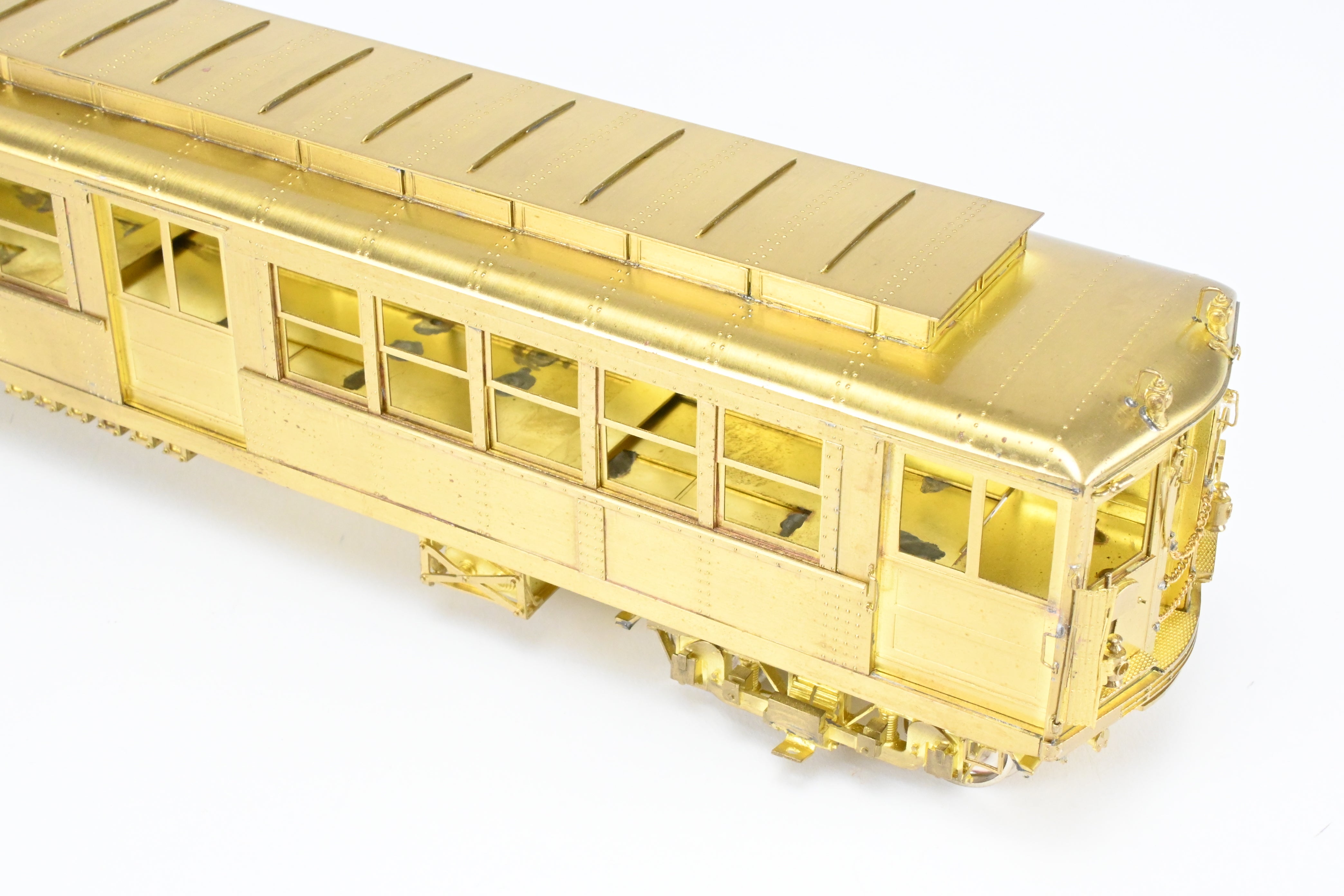 Brass Model of Unpowered Subway Car from the 3650 - 3699 Series of Interborough Rapid Transit (IRT) by MTS Imports Inc., Deck Roof HI - V Type
