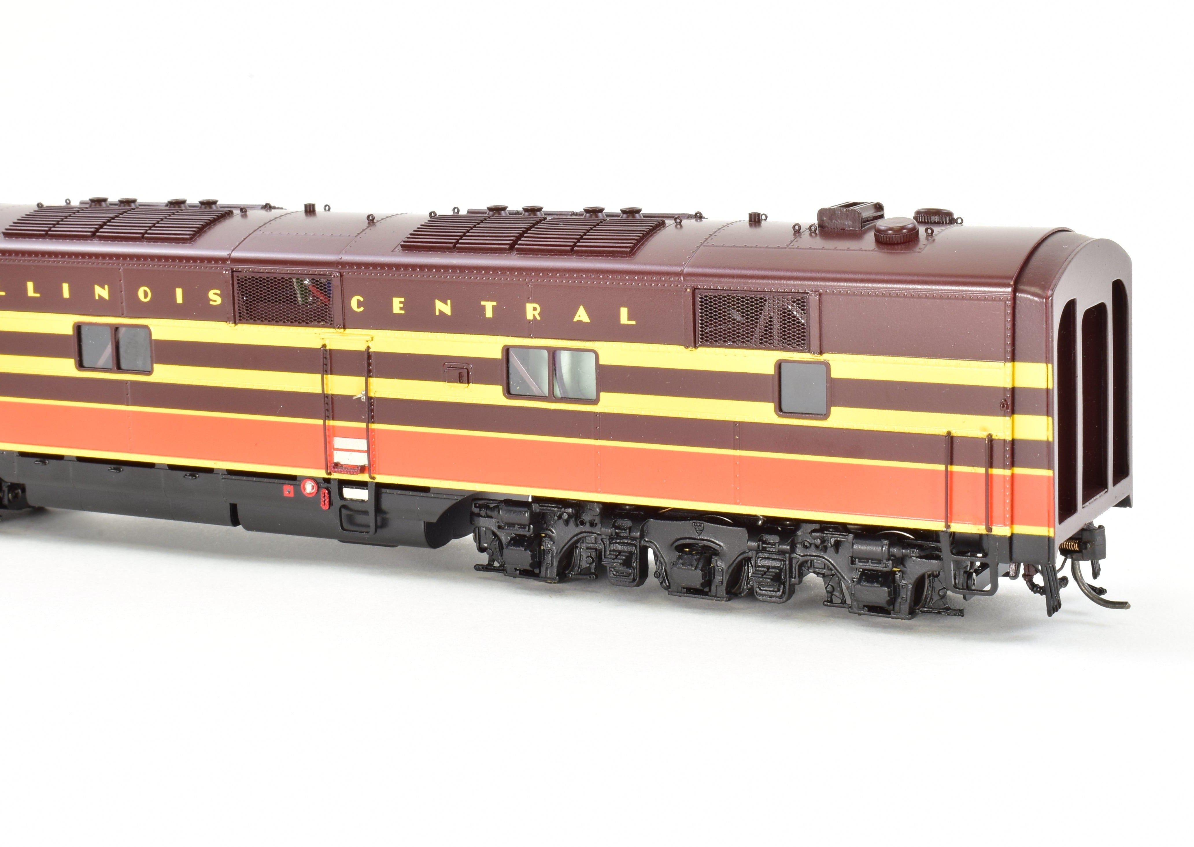 HO Scale Brass Model Train Set - Railway Classics Illinois Central 1942 Panama Limited 10-Car Set with EMD E6 AA Set F/P, Featuring ESU DCC & Sound System