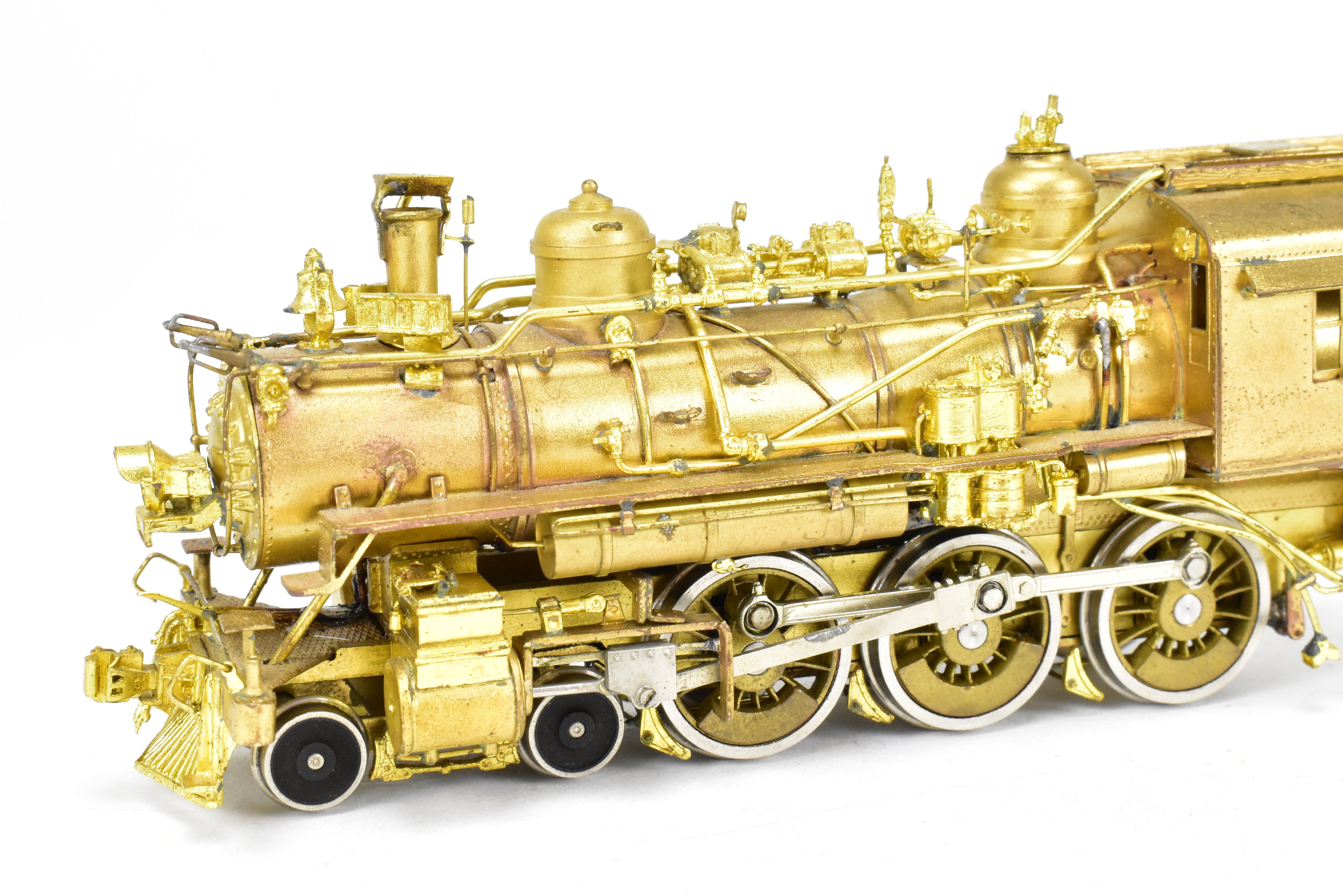 1977 HO Brass Southern Pacific Fire Train Set T-1 4-6-0 with Two Tank Cars, Missing 2 Ladders