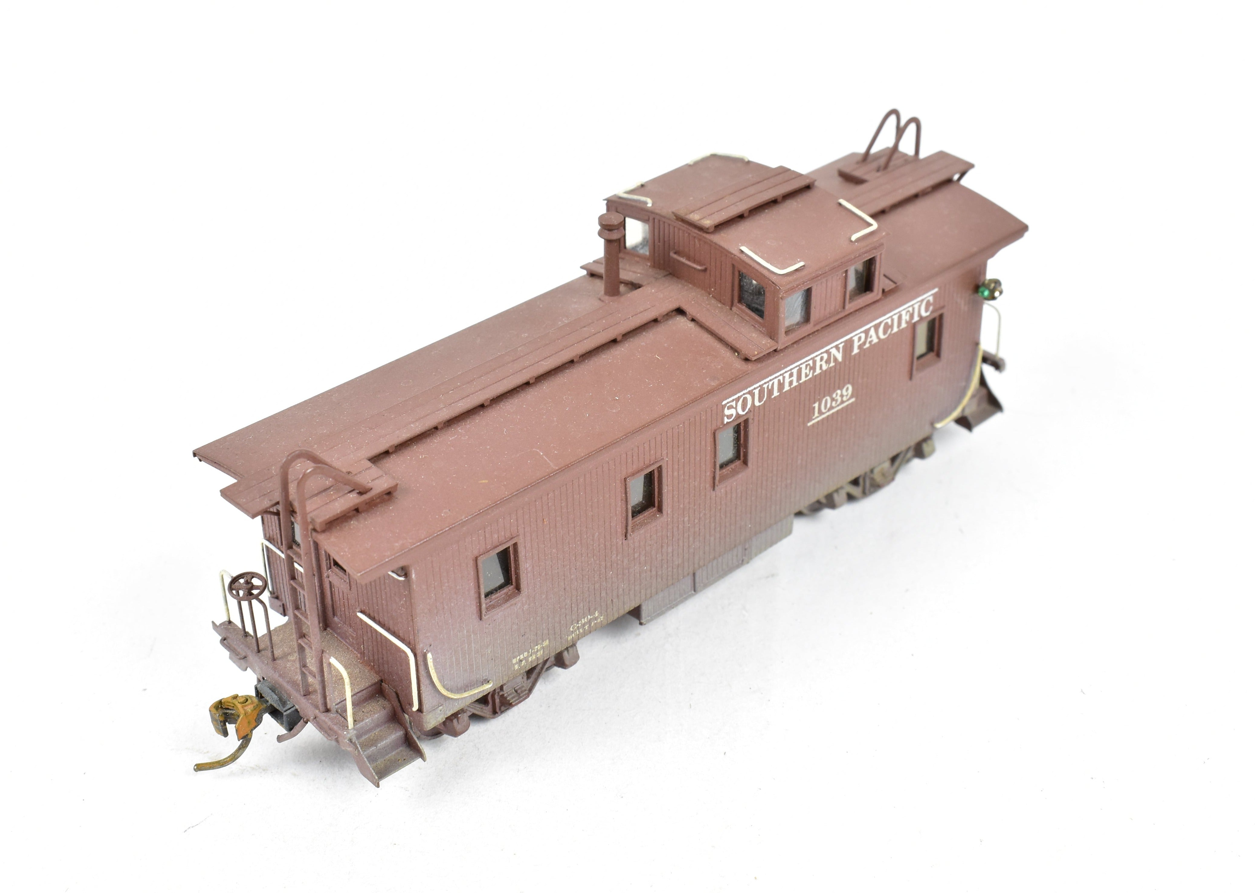 HO Scale Brass Balboa SP - Southern Pacific C30 - 1 Wood Caboose Model with Custom Painting and Weathering