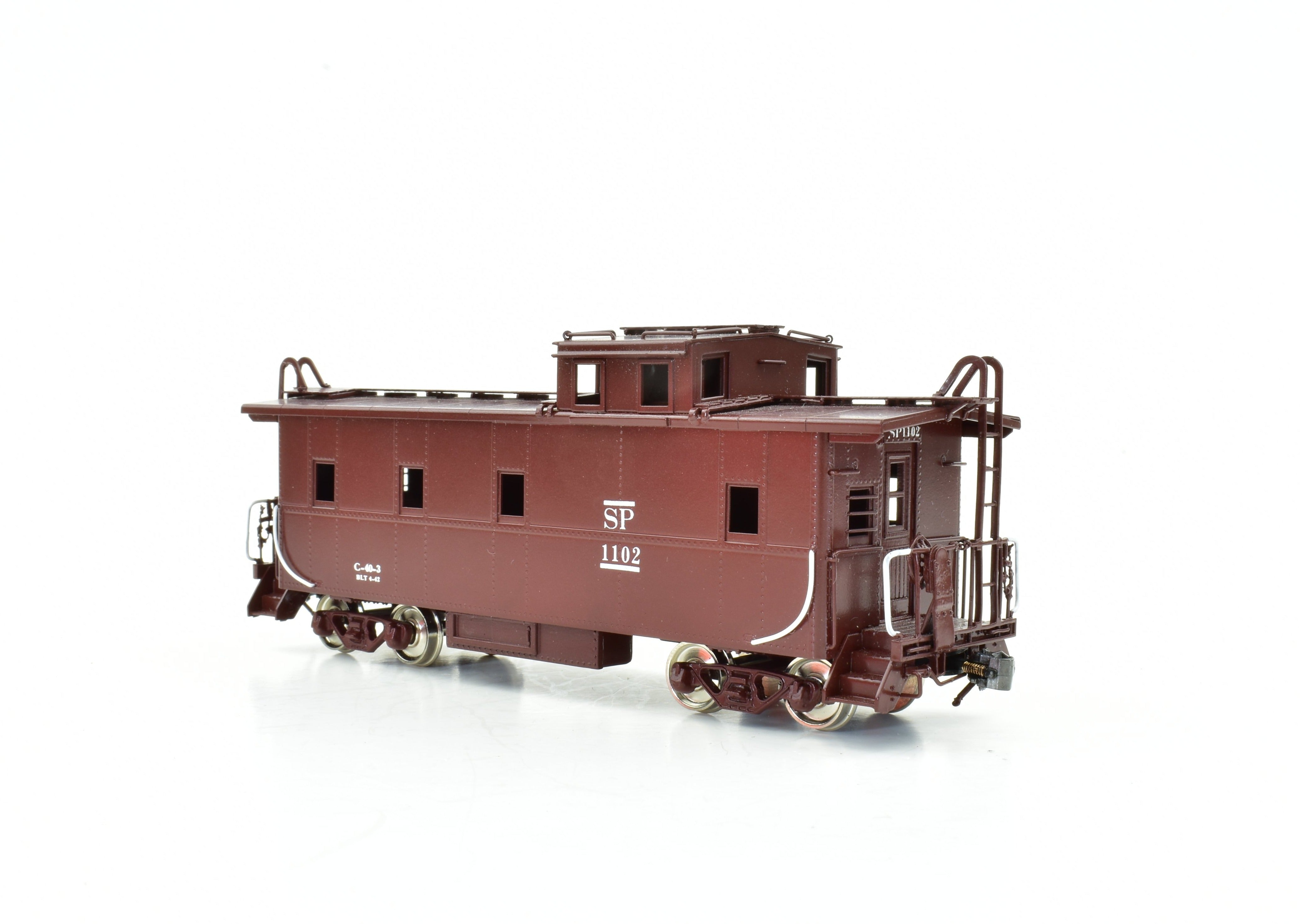 HO Scale Brass Precision Scale Co. Model of Southern Pacific C - 40 - 3 Steel Cupola Caboose with FP Design