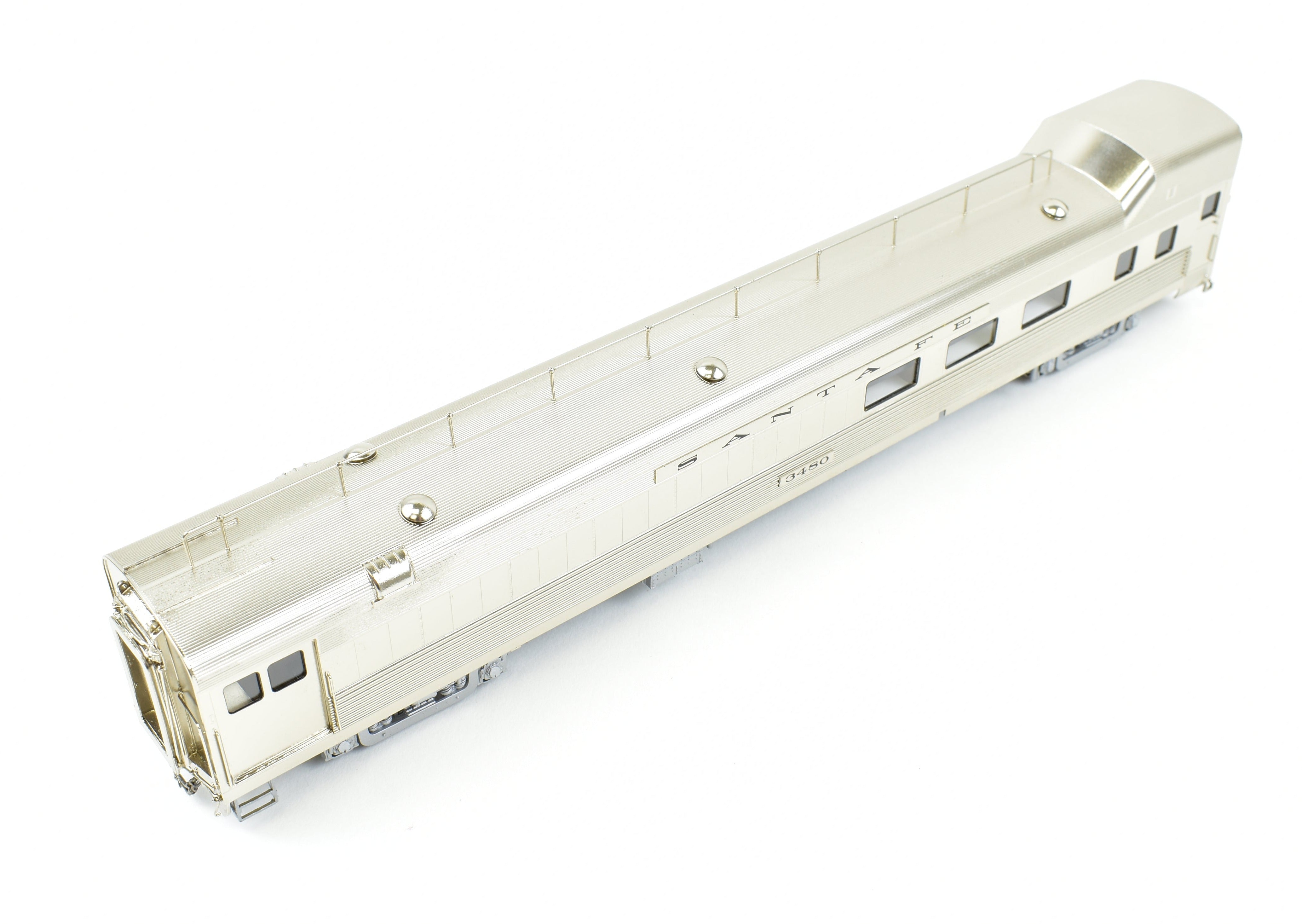 HO Scale Brass ATSF - Santa Fe Baggage Dorm Car #3480 by Overland Models