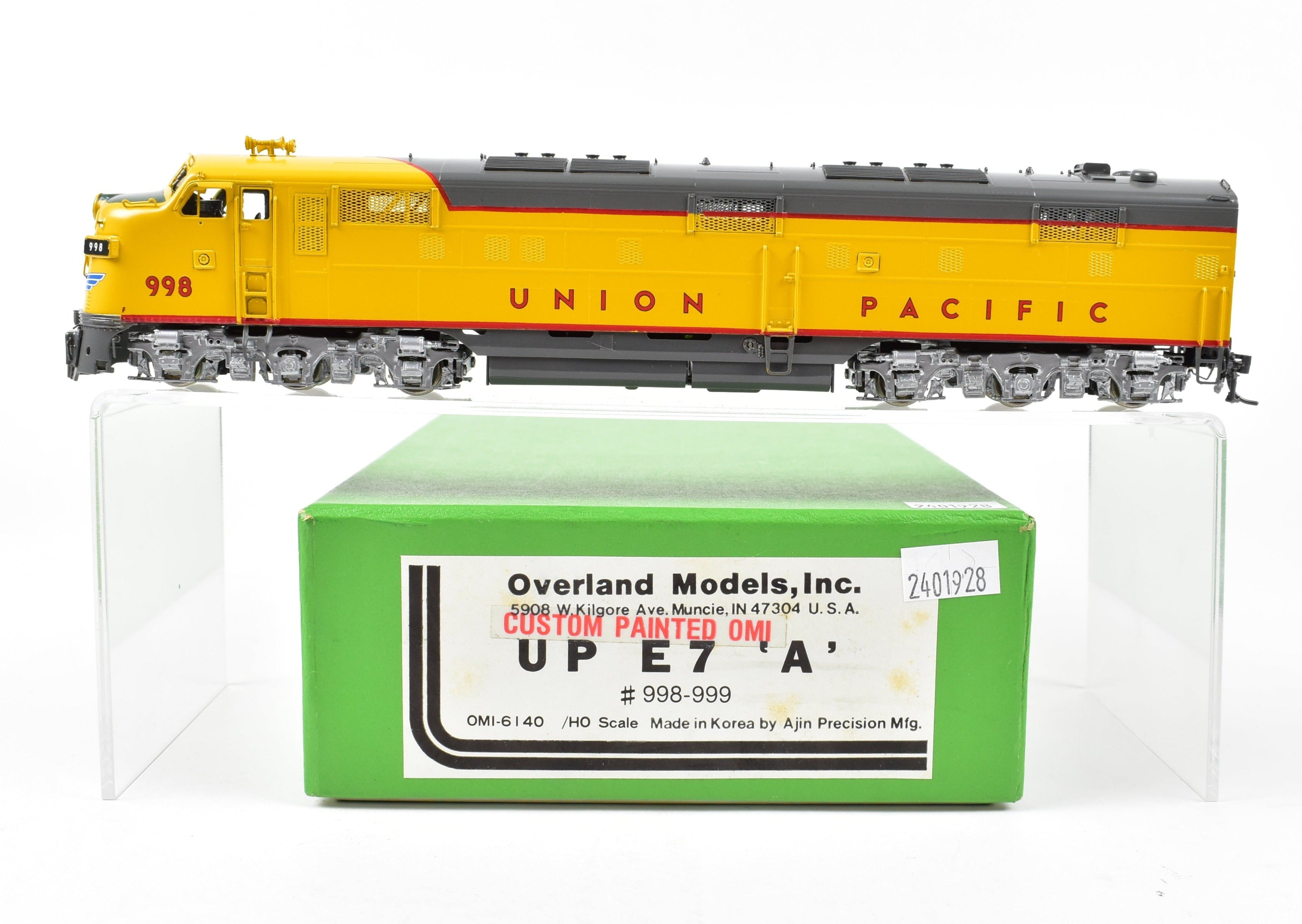 HO Scale Brass Union Pacific E-7A Unit FP #998 Model by Overland Models, Inc. (OMI)