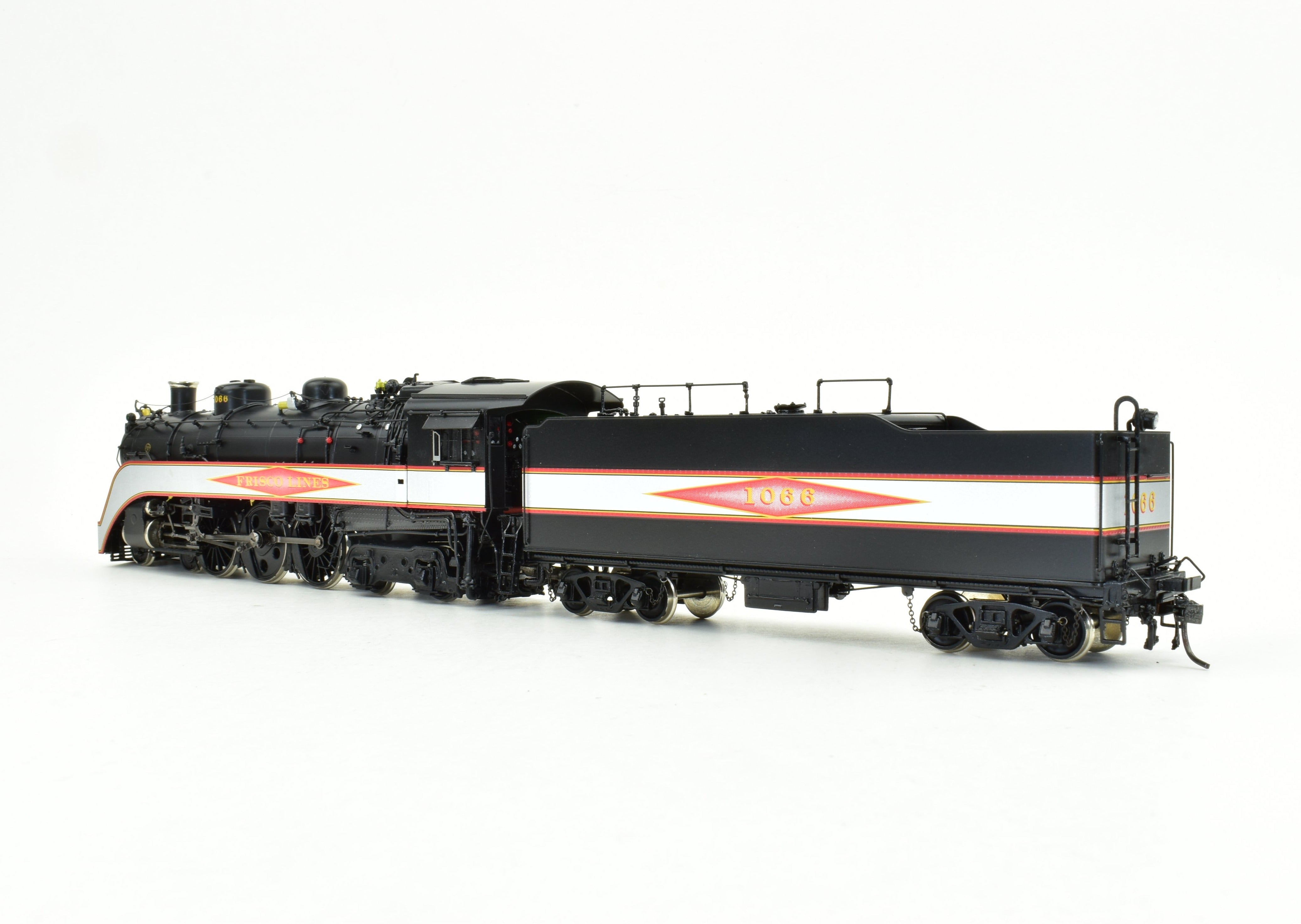 HO Scale Brass Precision Scale Co. Frisco 4-6-4 Hudson Locomotive Model Factory Painted with Precision Detail, Serial #1066