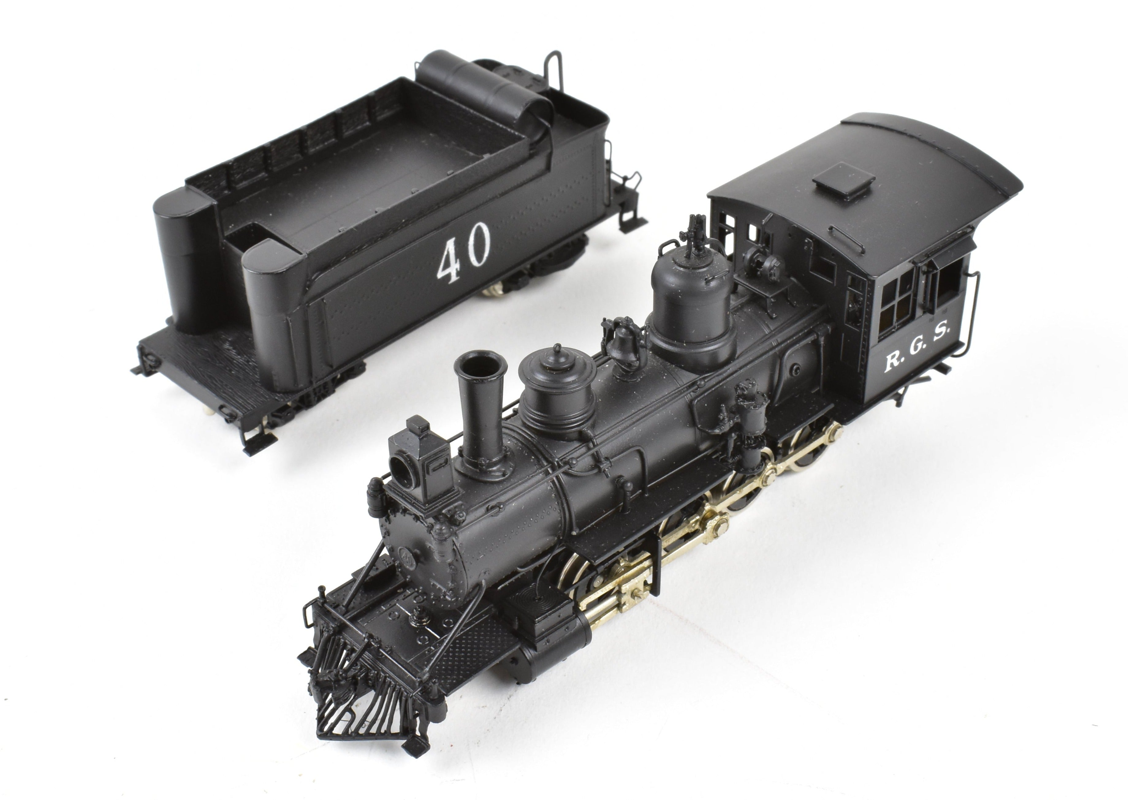 HOn3 Scale Brass Model Train - Key Imports RGS Rio Grande Southern C - 19 No. 40 2 - 8 - 0 Consolidation Factory - Painted Replica