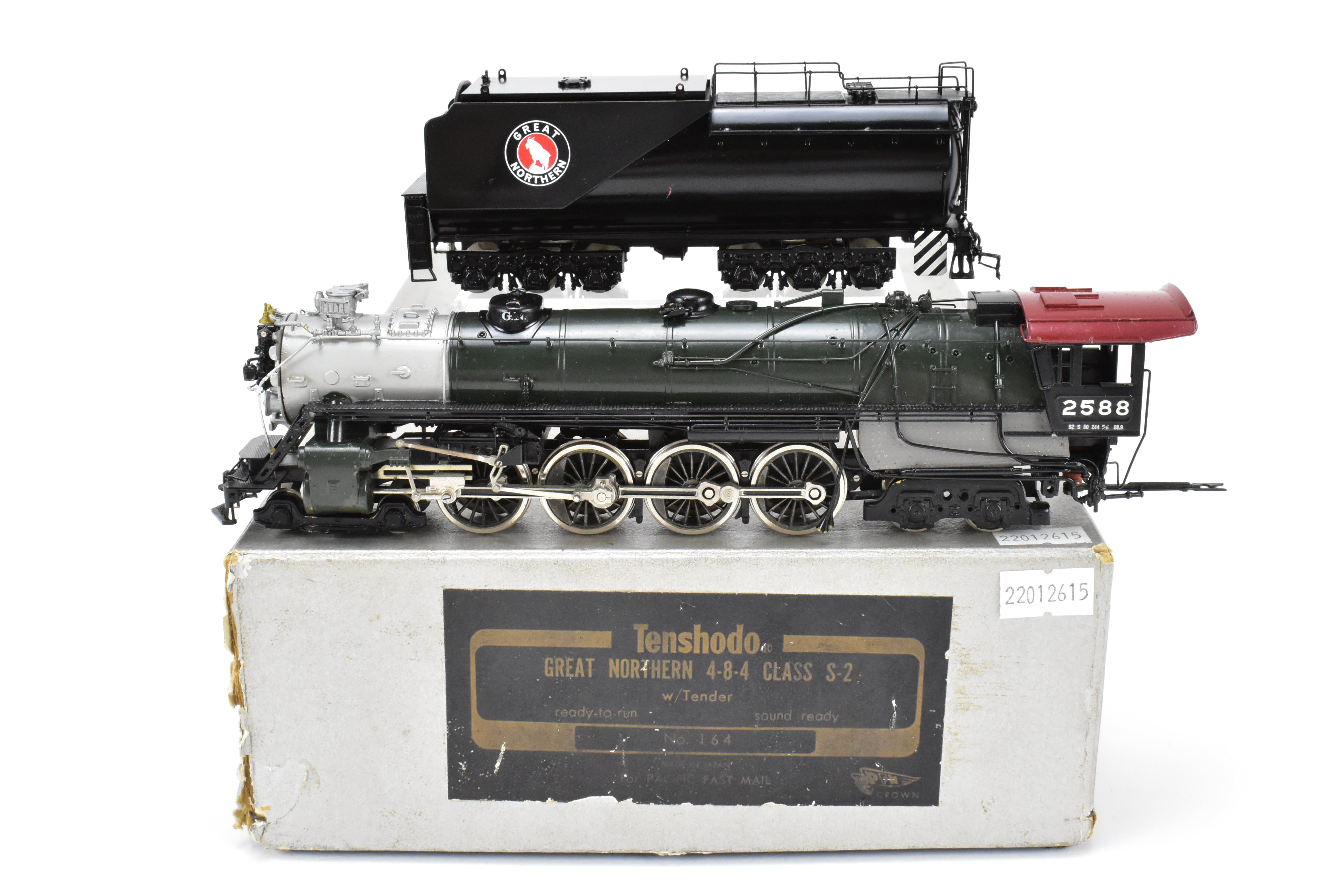 1976 HO Brass Tenshodo GN Crown Series Great Northern 4-8-4 S-2 FP No. 2588
