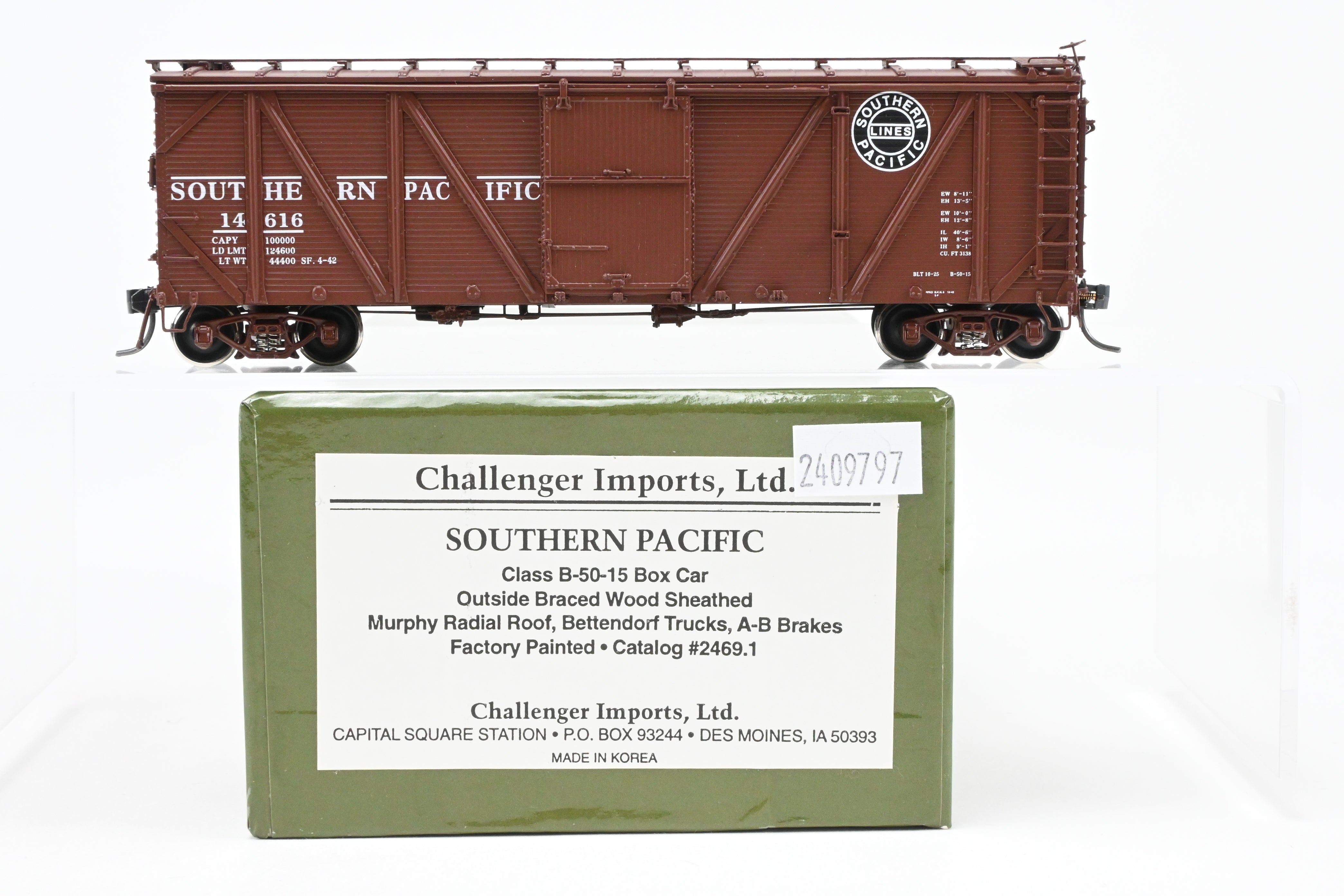 HO Scale Brass Challenger Imports SP B-50-15 OB Wood Car #14616