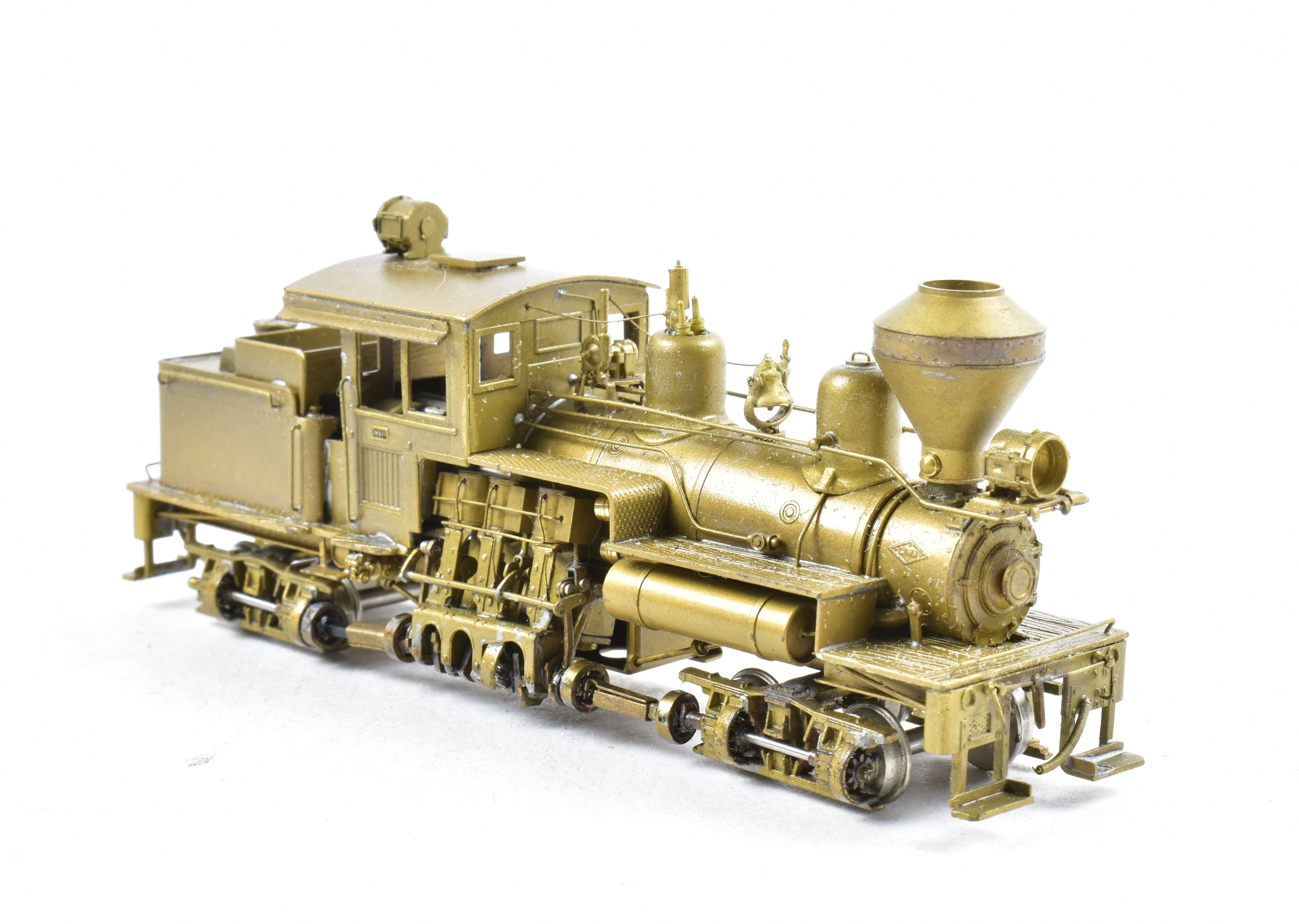 High - Quality HO Scale Brass PFM - United Hillcrest - Osbourne 2 - Truck 25 - Ton Shay Geared Locomotive Model with Damaged Box