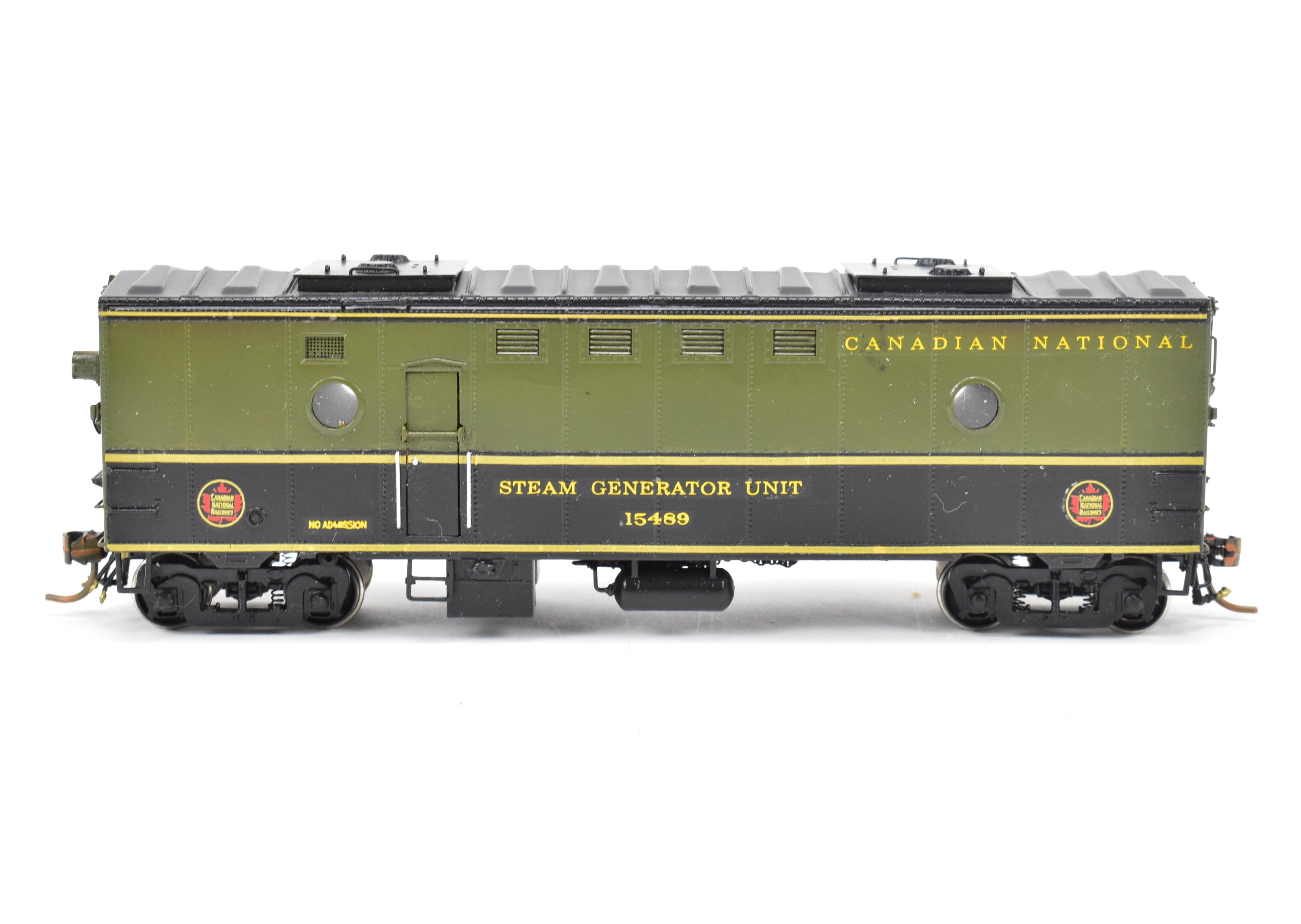 HO Scale Brass Steam Heater Car Model - Custom Painted for Canadian National Railway (CNR) by Overland Models, Inc., Numbered 15489