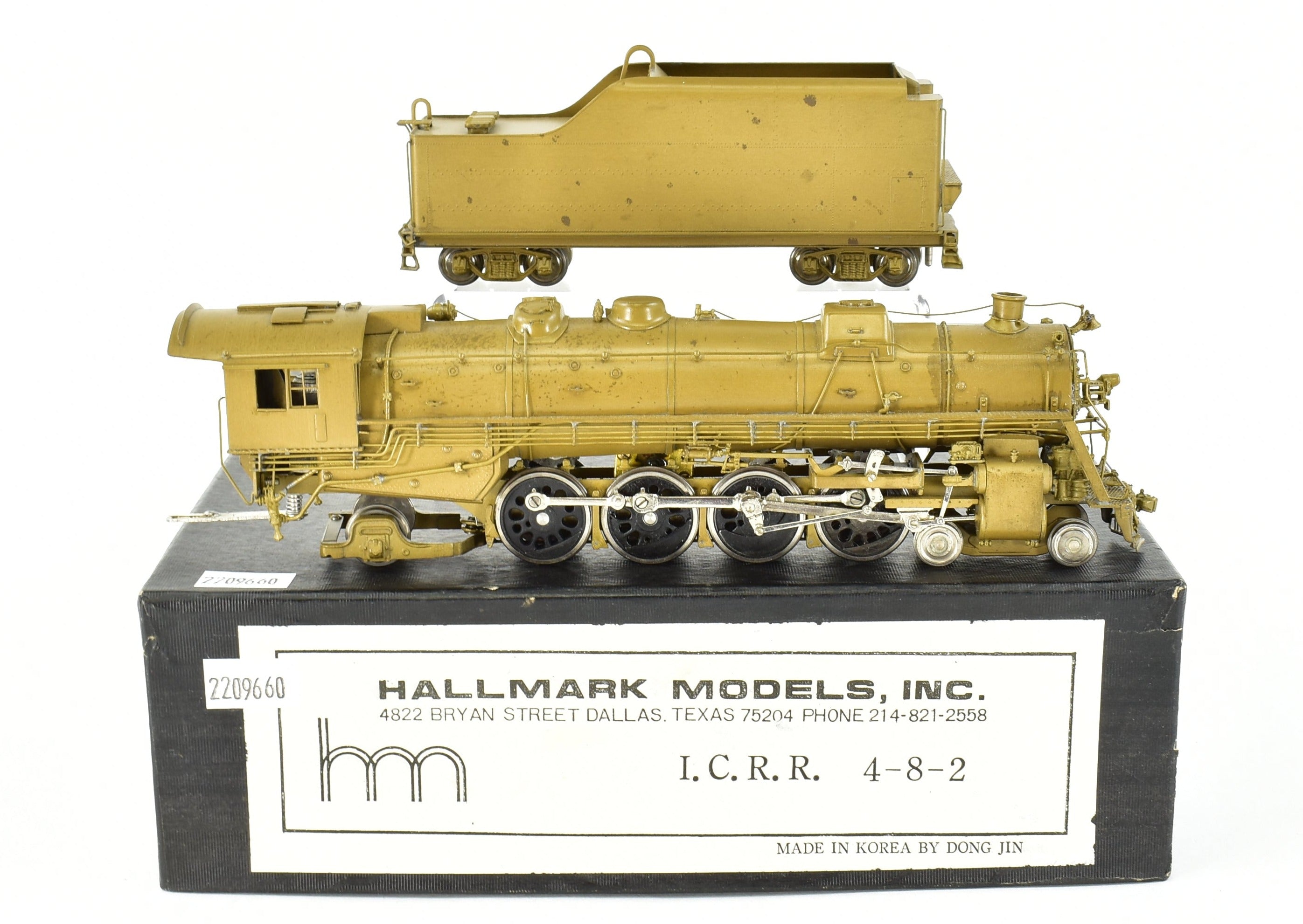 1976 HO Brass Hallmark Illinois Central 4-8-2 Locomotive Model