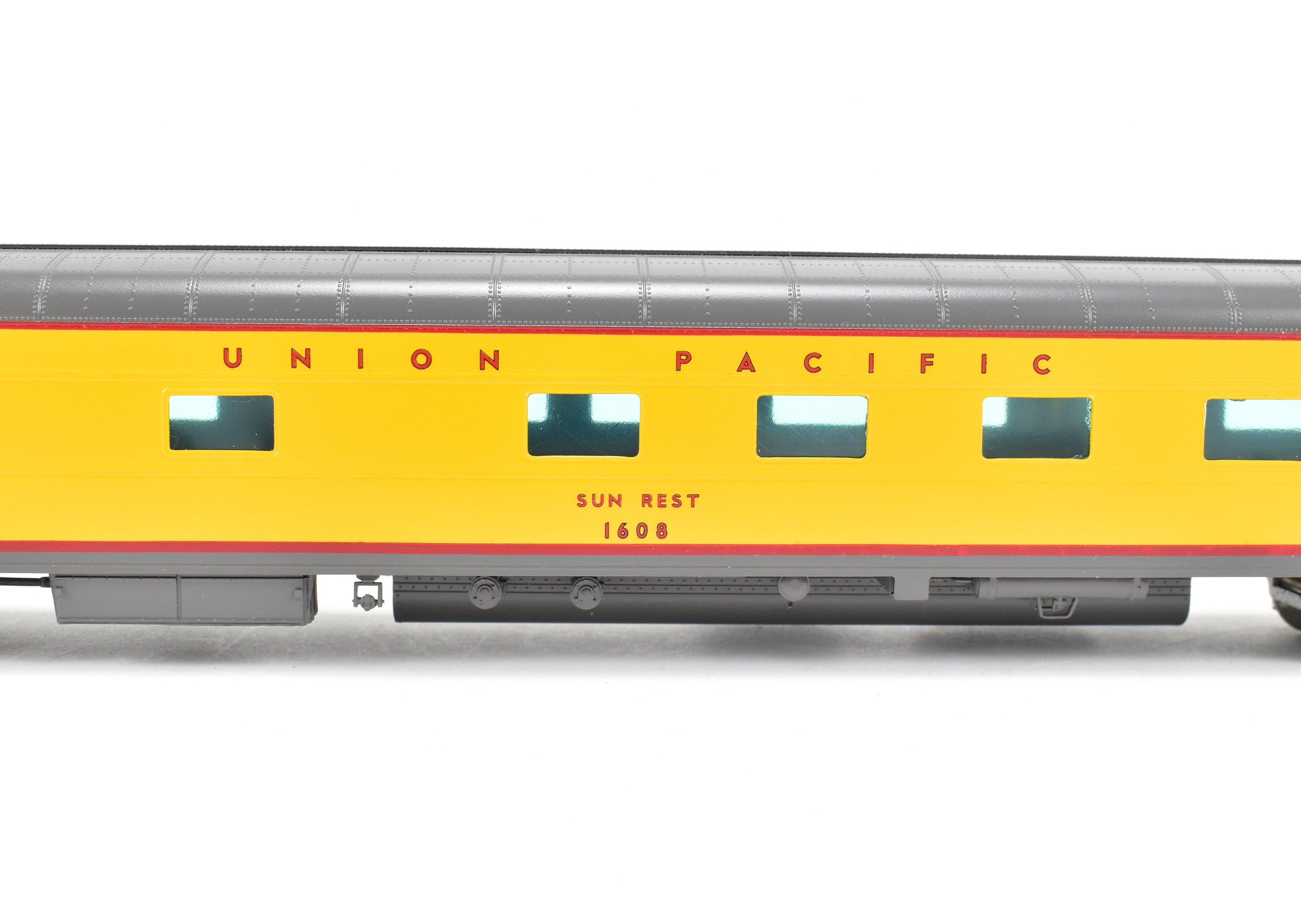 HO Scale Brass Model Train - Union Pacific Sun Series 11 - Bedroom Sleeper Car C/P #1608 by Wasatch Model Co.