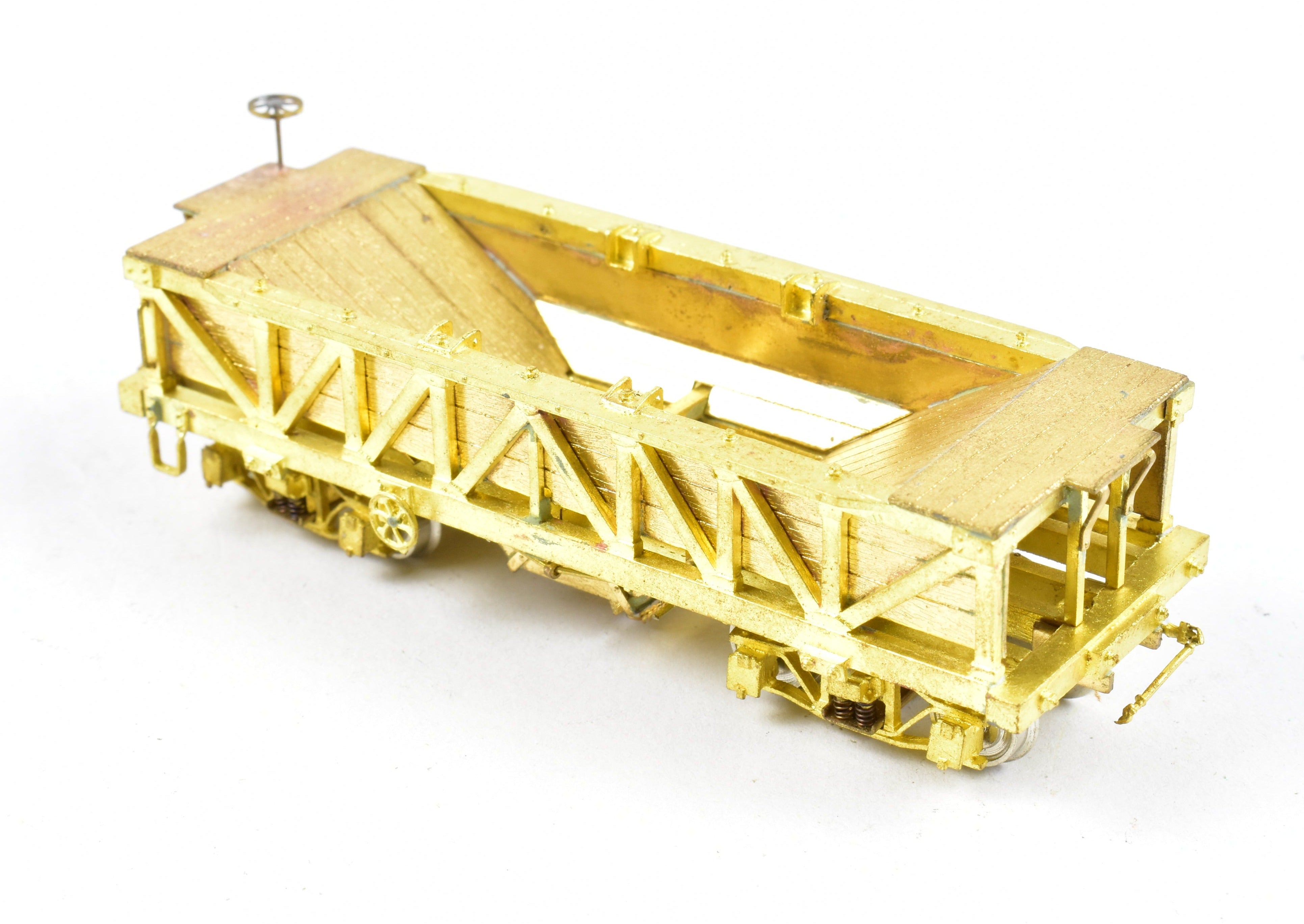 HOn3 Brass OMI Rock Car with Sprung Trucks from Overland Models in Great Condition
