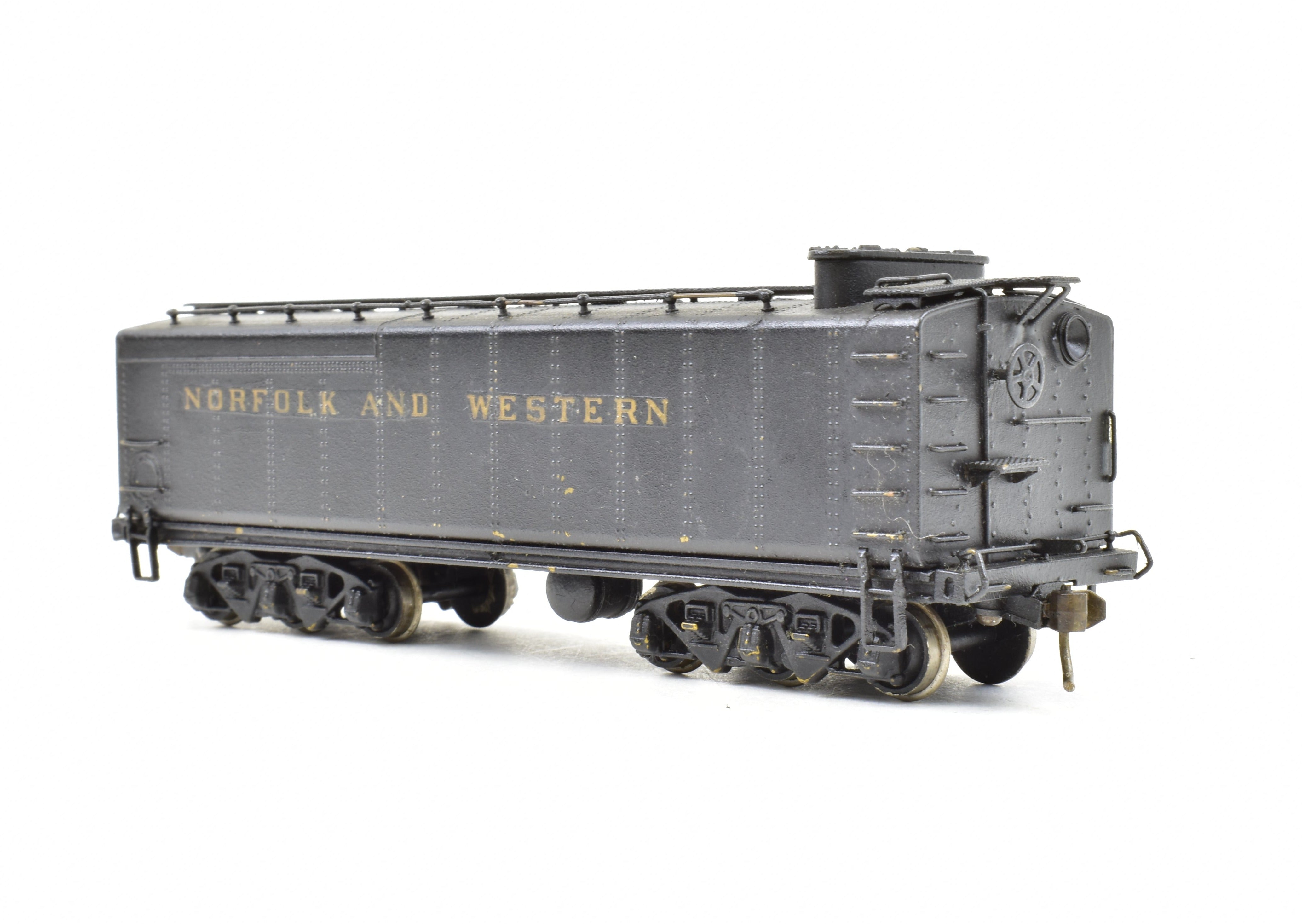 High - Quality HO Scale Brass Pacific Fast Mail Model Train - United N&W Norfolk & Western Auxiliary Tender with Custom Painting, No Box Included