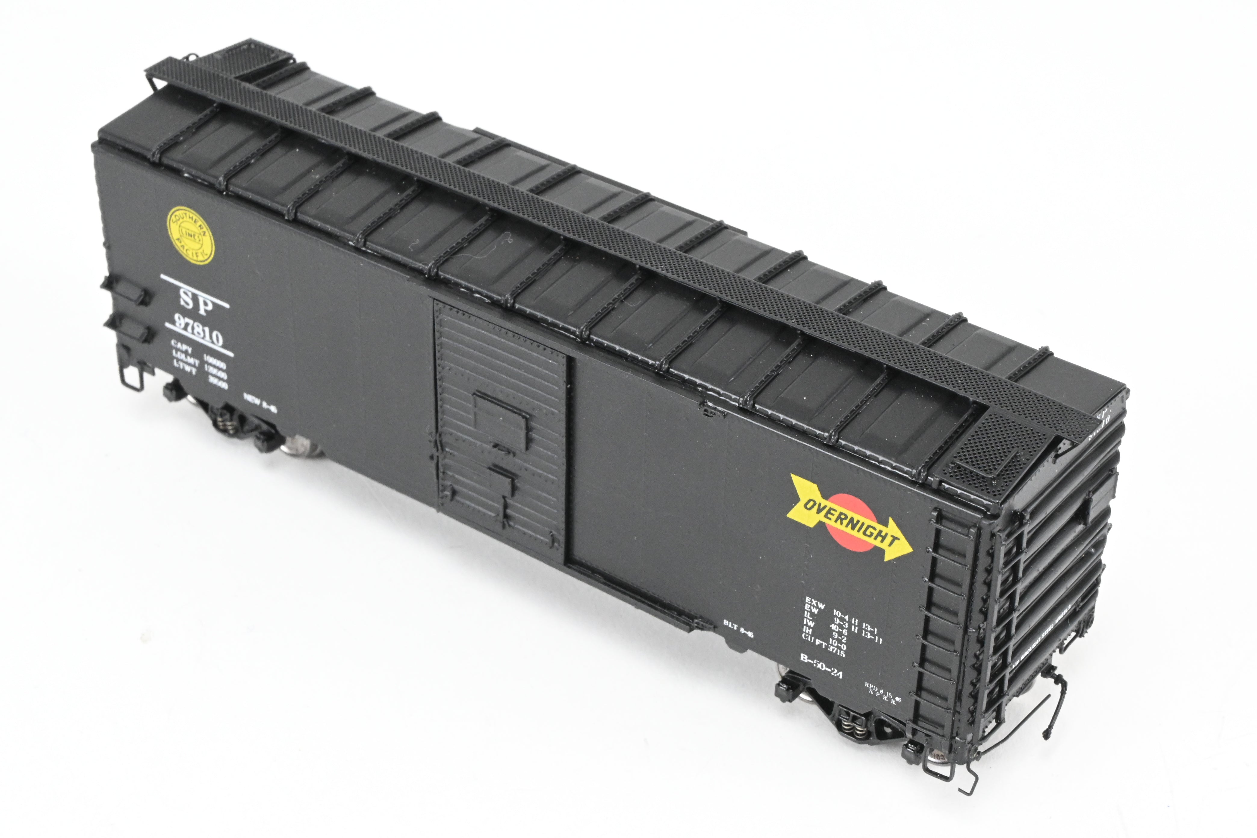 HO Scale Brass Model of Southern Pacific Overnight Boxcar B-50-24 Class with ASF A-3 Trucks, Beaver Creek Special Collector's Edition, FP No. 97810