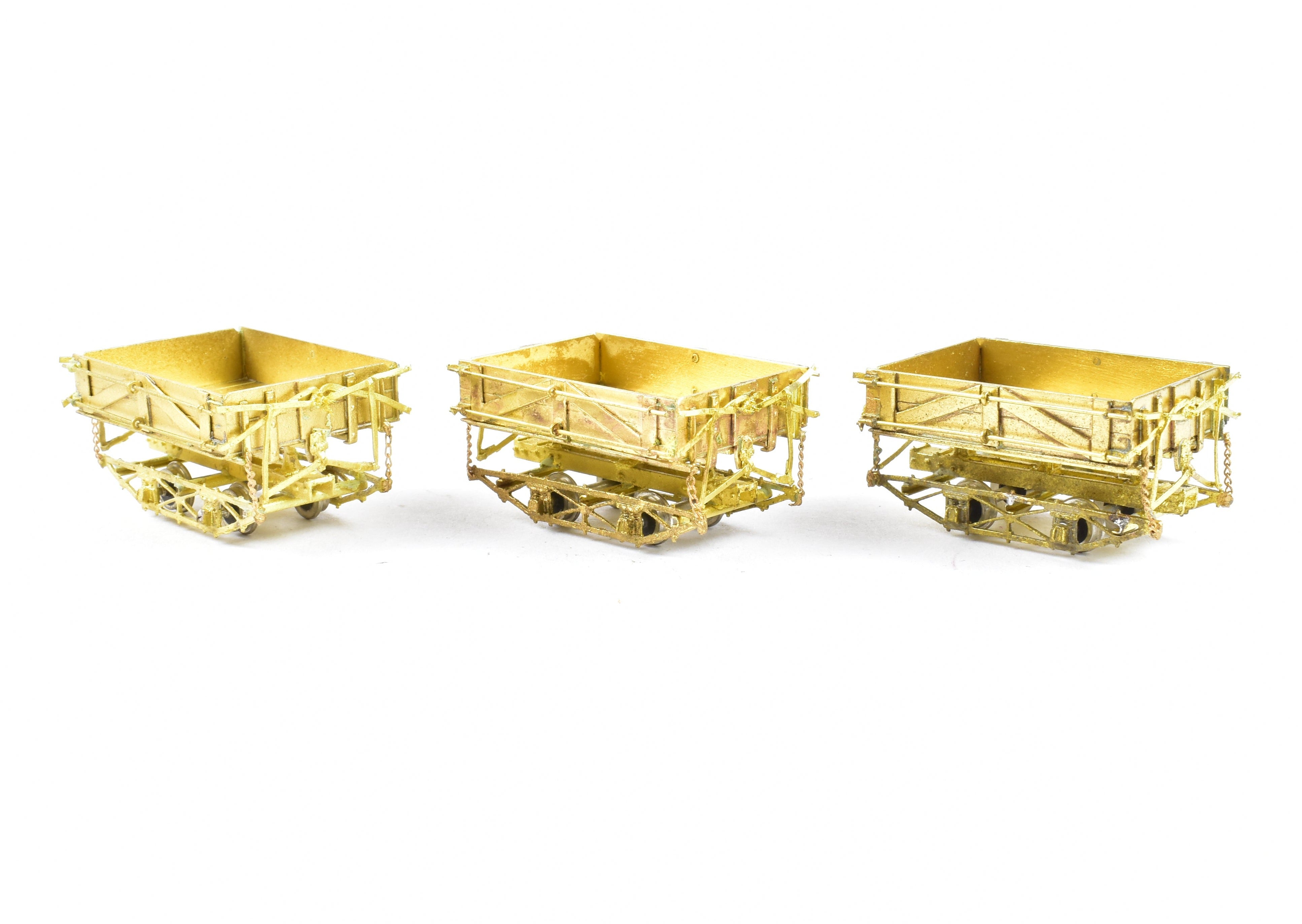 HOn3 Brass Precision Scale Co. Westside Lumber Co. PC&F Side Dump Ballast Car Set of 3