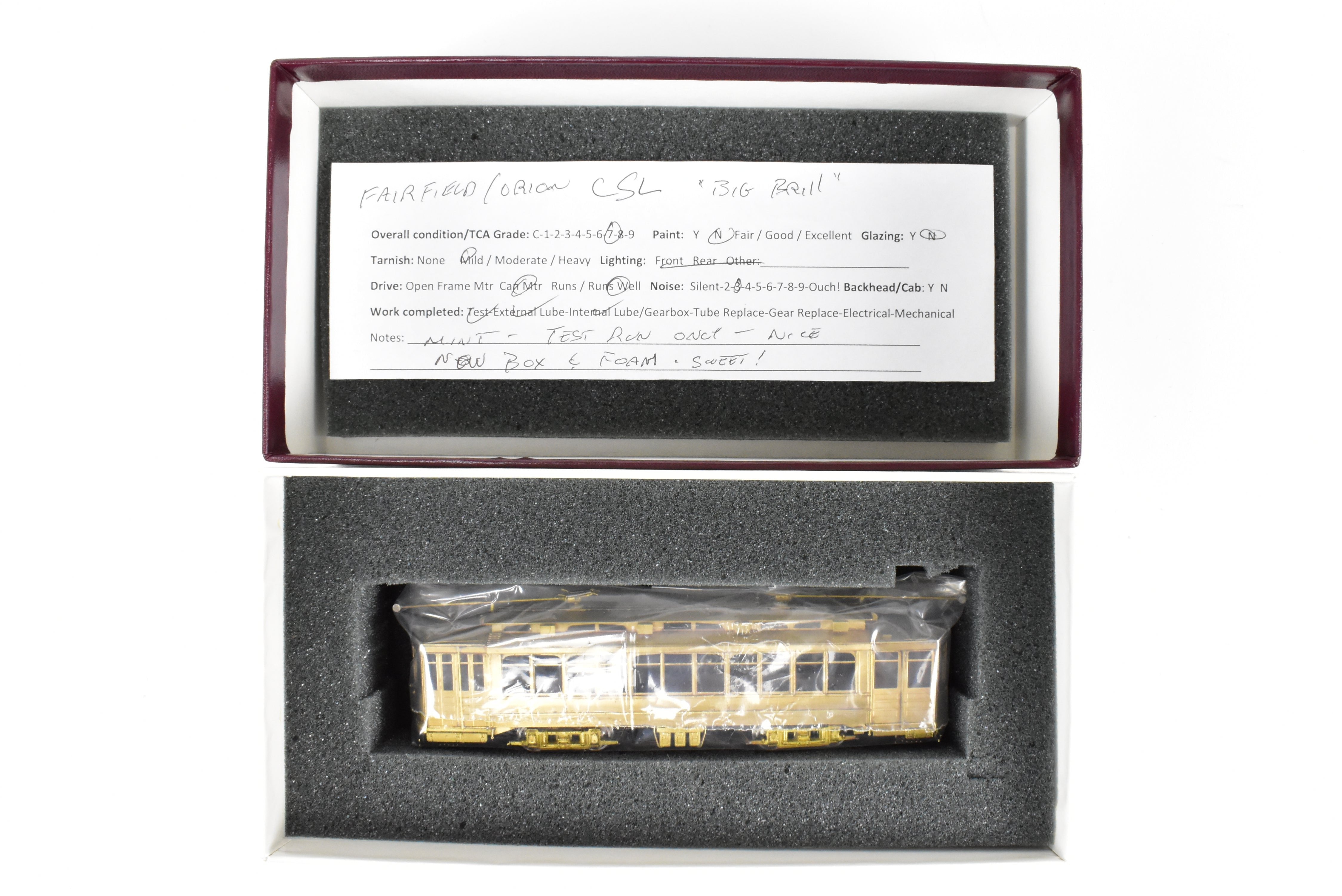 High - Quality HO Scale Brass Chicago Surface Lines Short Brill Car Model 347 CSL by Fairfield Models in Brand - New REBOXX Box with Mislabel