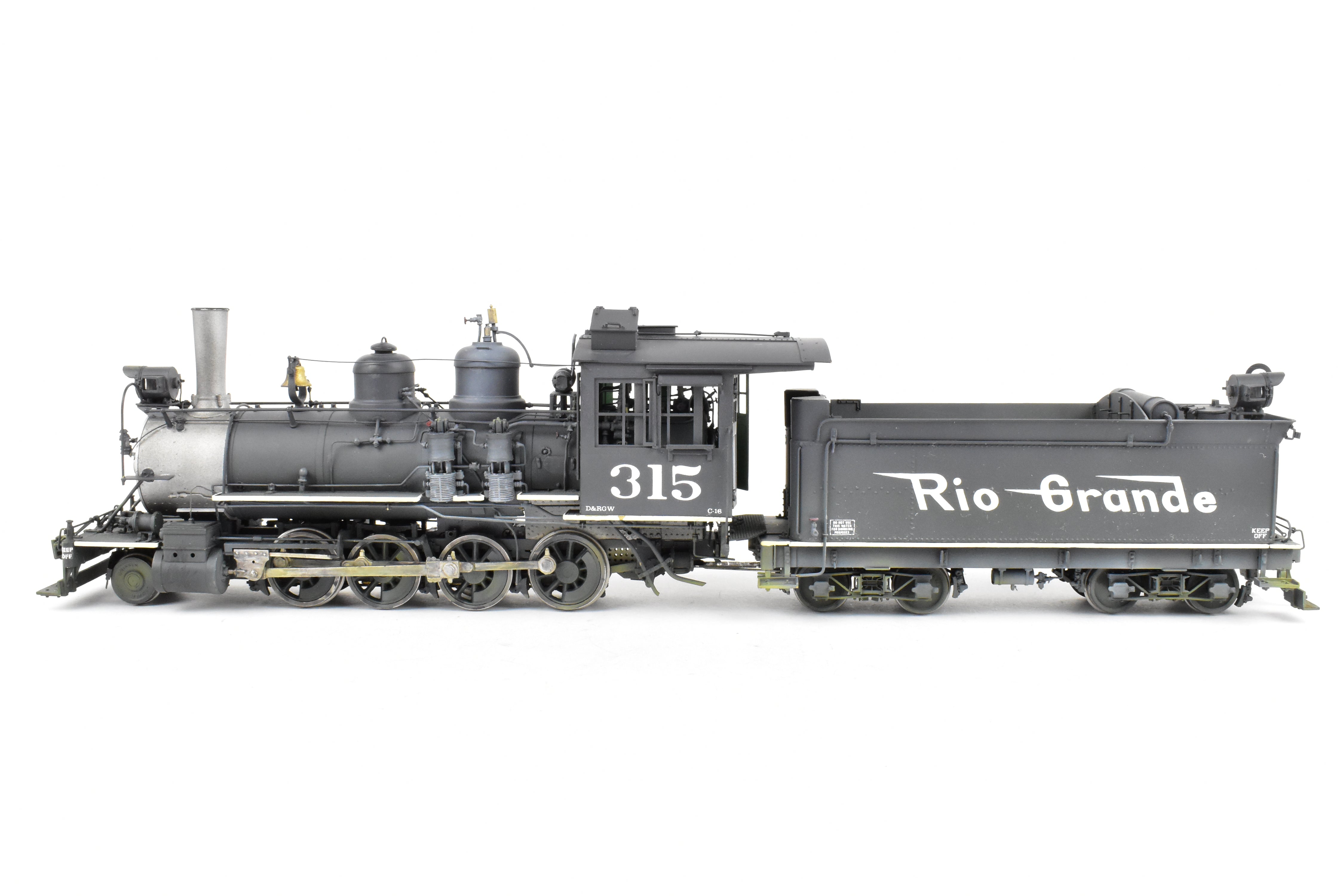 Brass OMI - Overland Models D&RGW C-18 2-8-0 #315 Weathered 1940s Switching Locomotive