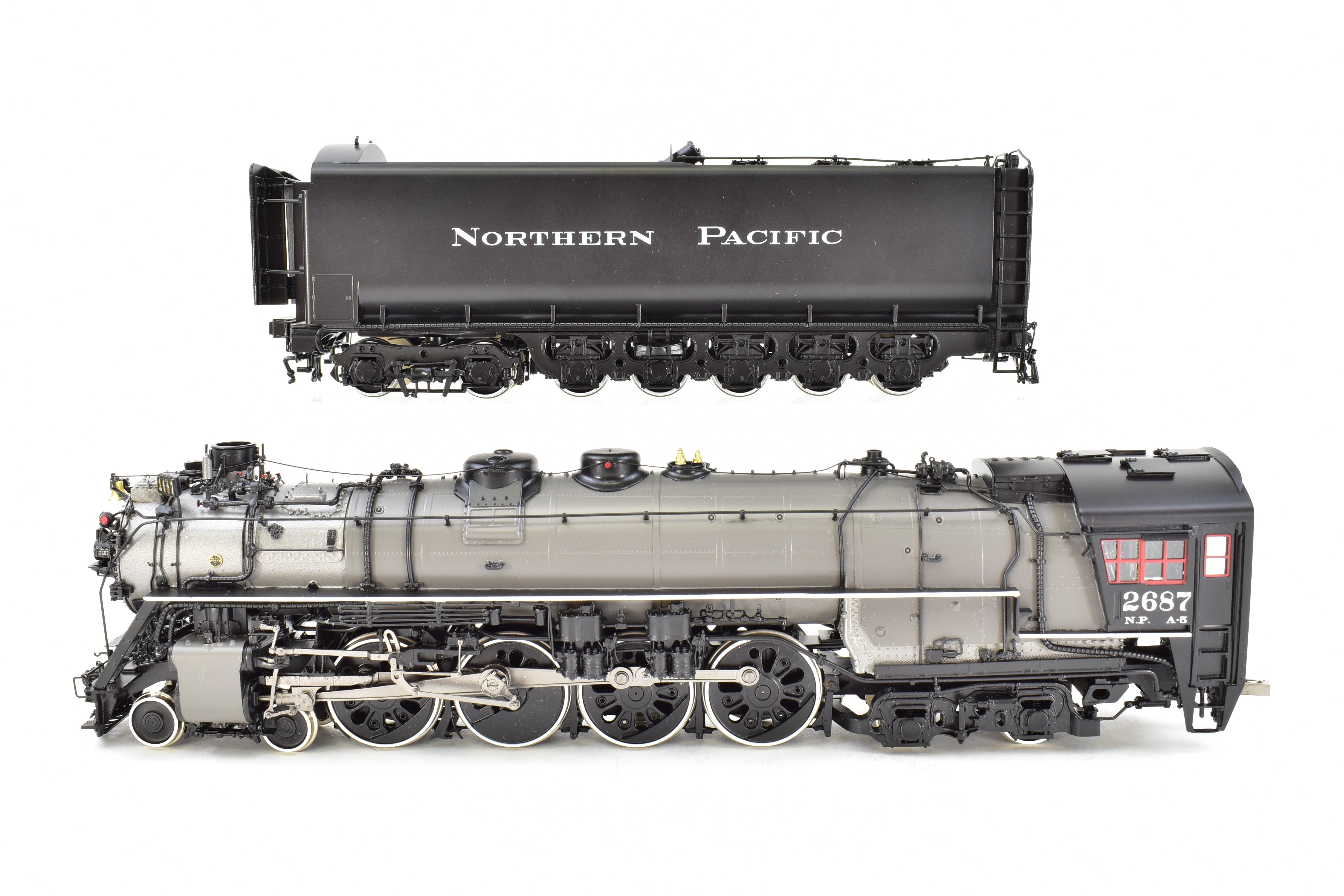 HO Scale Brass Model Train - Precision Scale Co. NP (Northern Pacific) A-5 4-8-4 Northern FP Locomotive No. 2687
