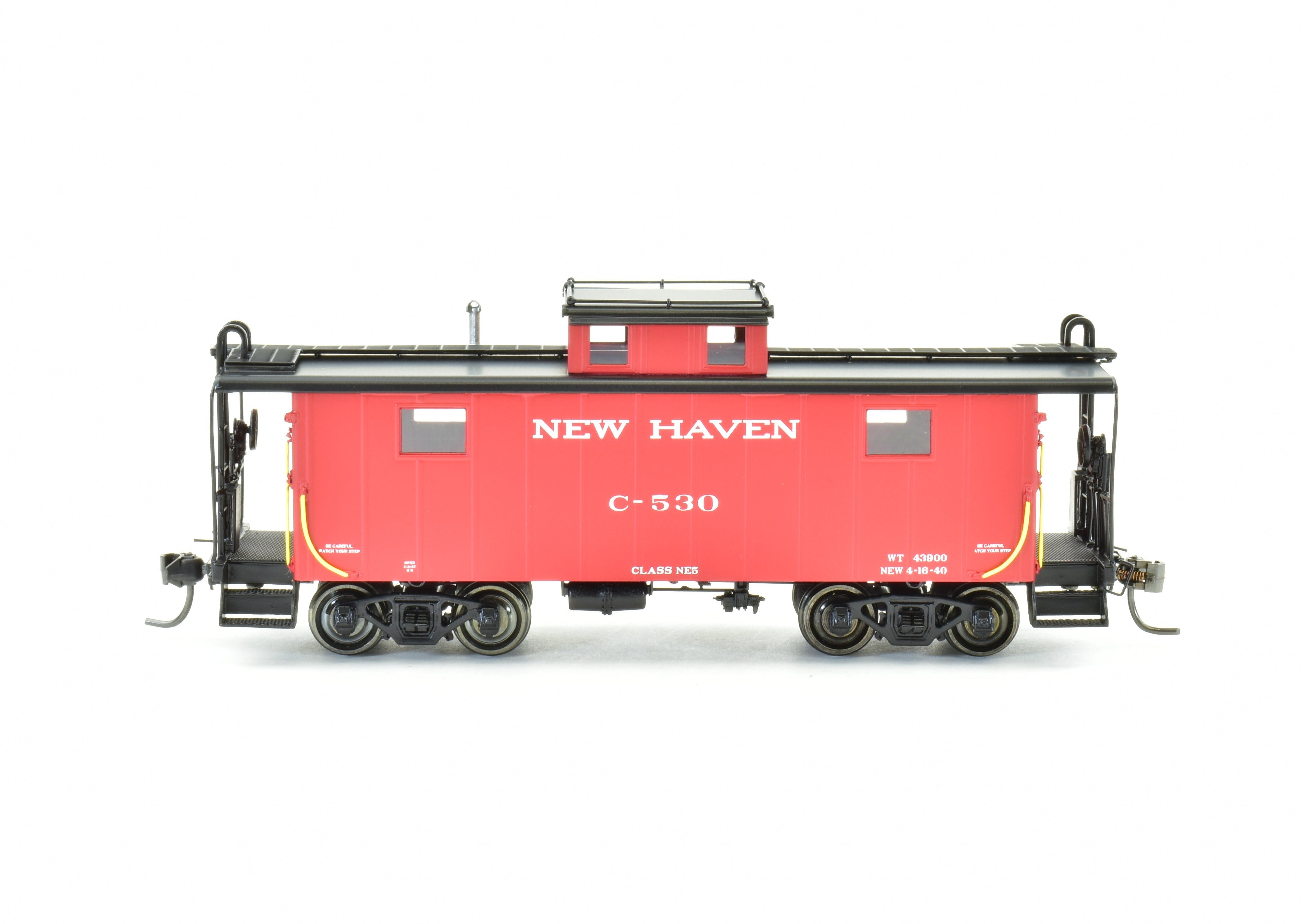 HO Scale Brass NH - New Haven NE - 5 Steel Caboose FP #C - 530 by OMI