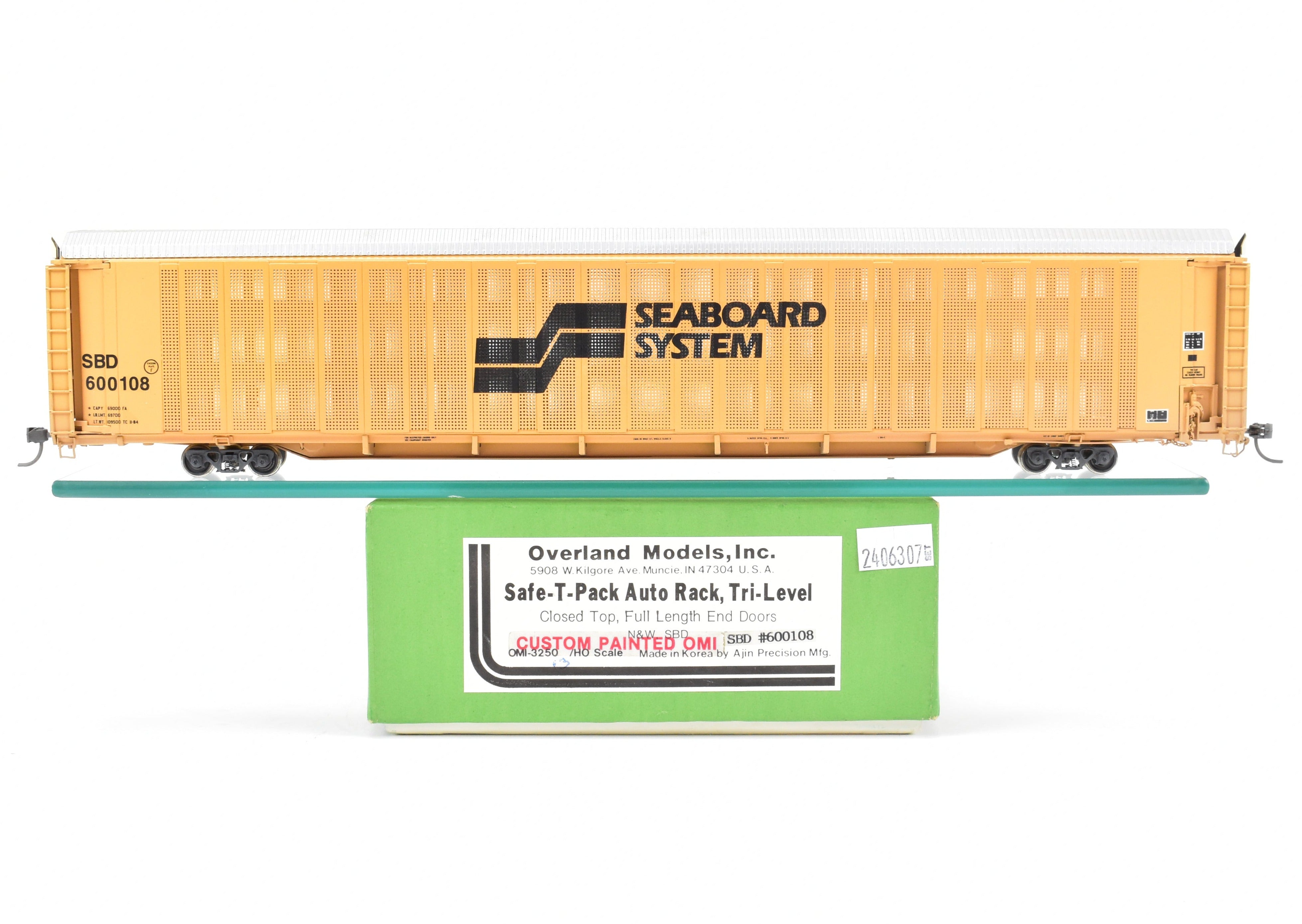 HO Brass OMI Overland Models Seaboard System Auto Rack No. 600108