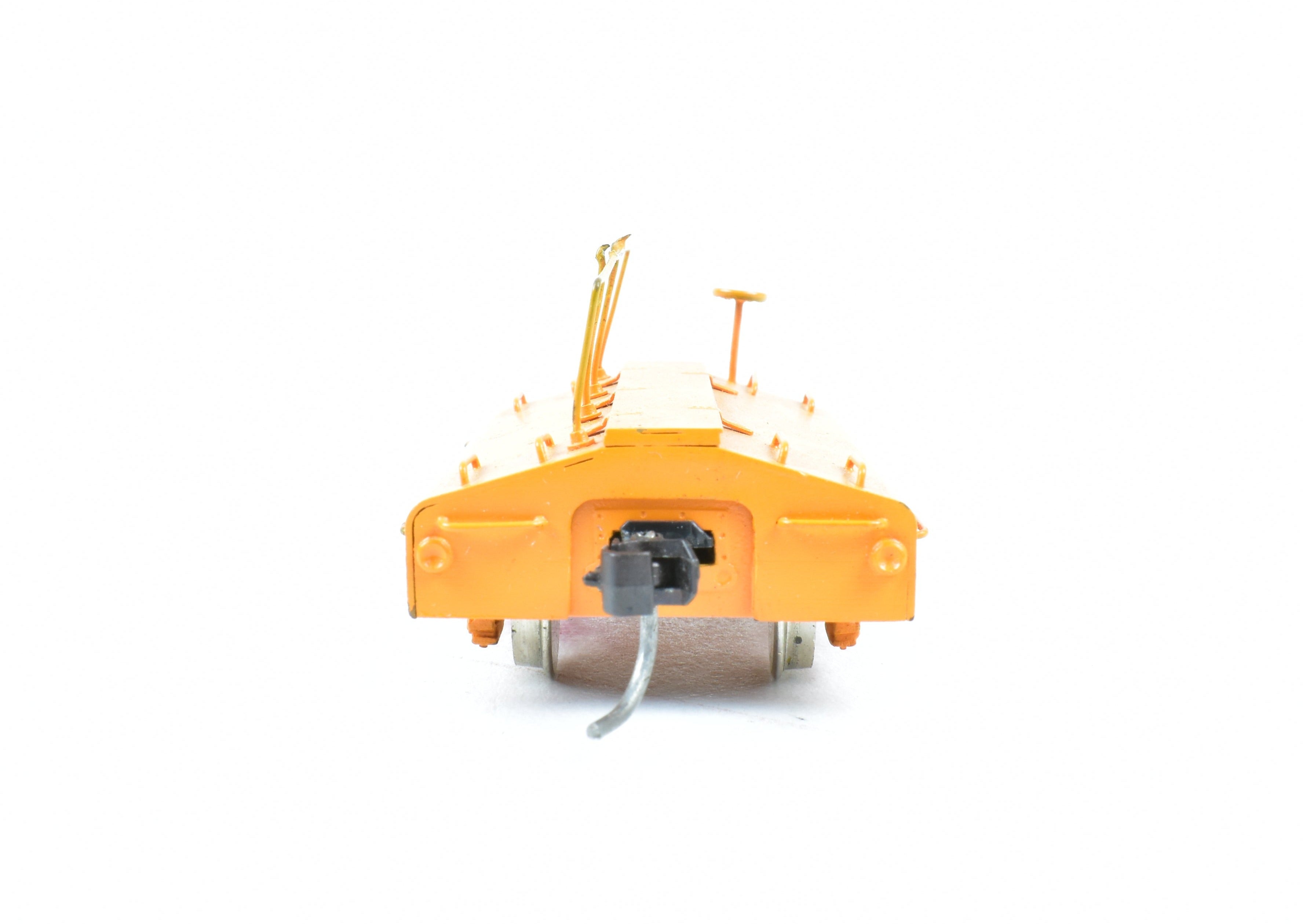 HO Scale Brass Hallmark Models Various Roads 80,000-Pound Capacity Scale Test Car with Partial Orange Paint