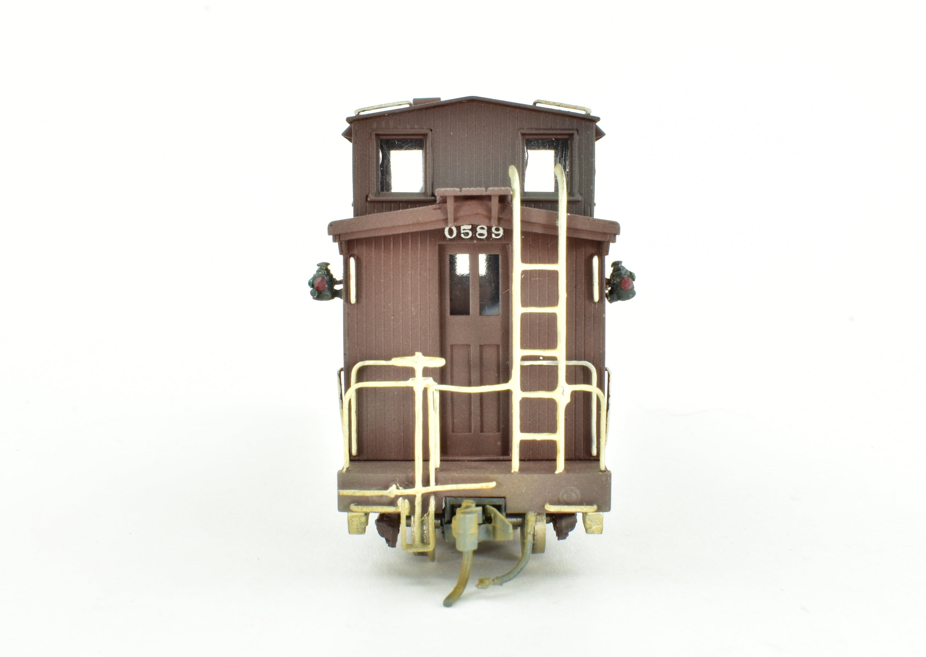 HOn3 Custom - Painted Brass Westside Model Co. D&RGW Long Caboose 0589