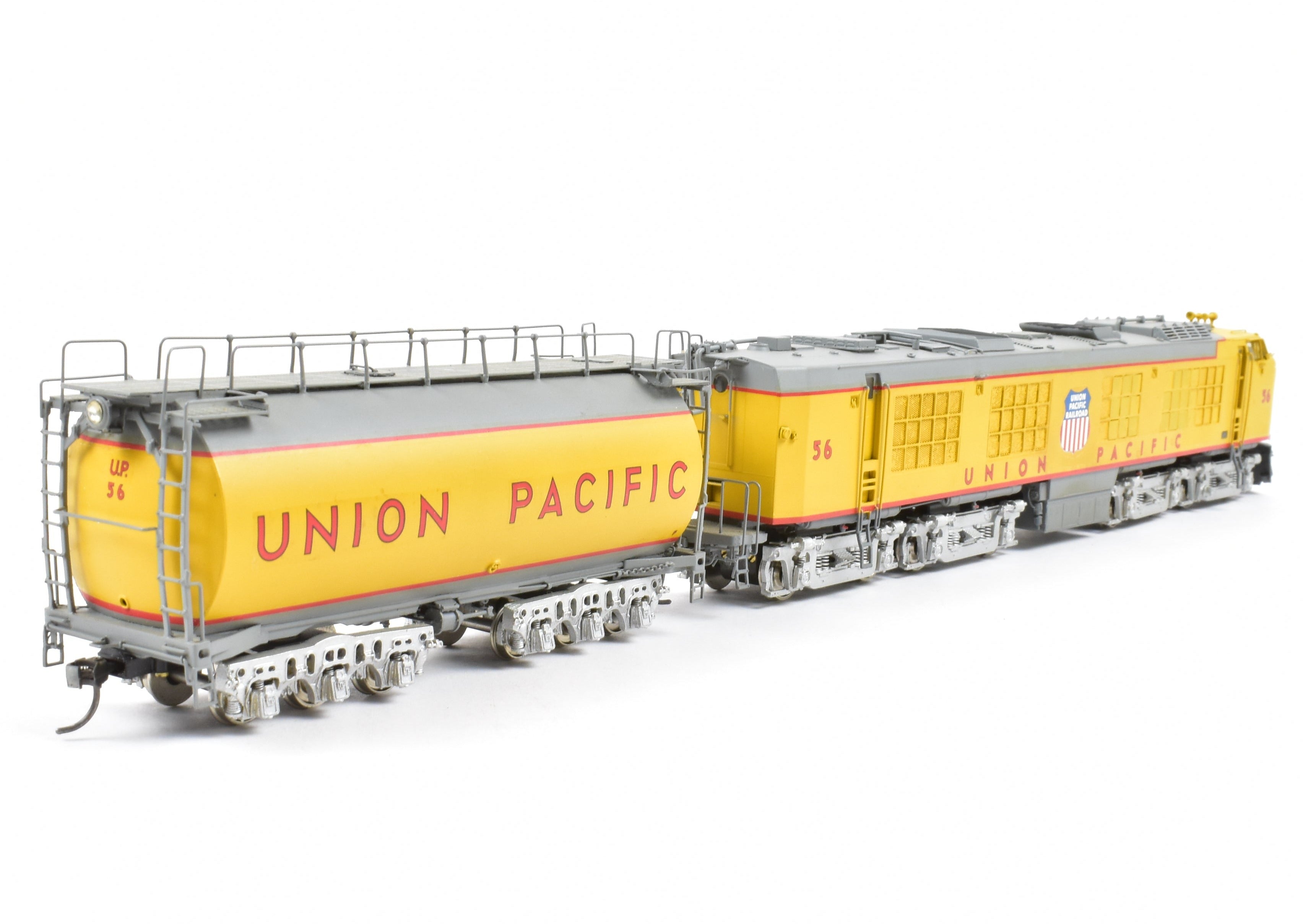 HO Brass UP Union Pacific Standard Turbine w/ Round Tender Custom Painted #56 by OMI