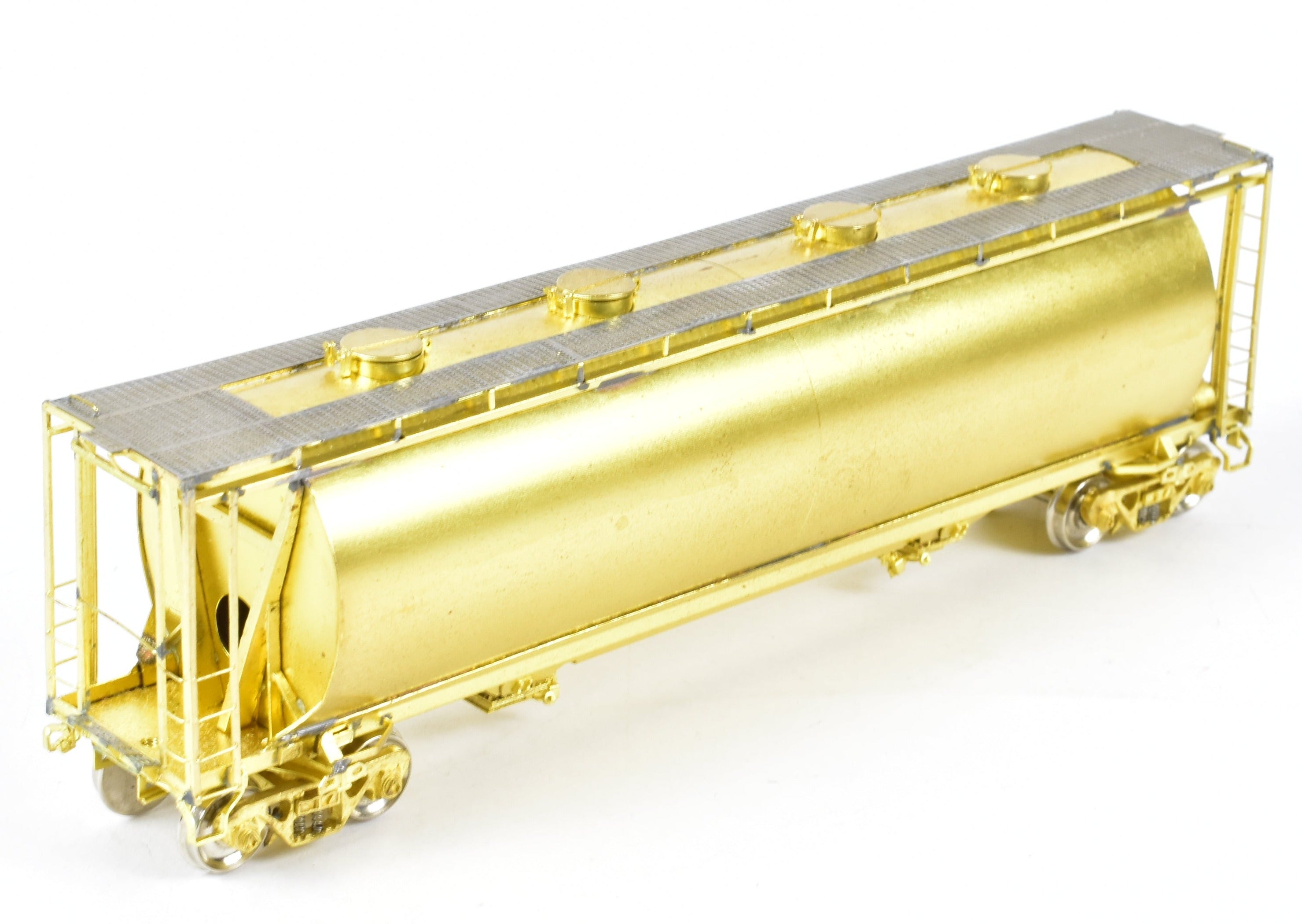 HO Scale Brass 2-Bay ACF Cylindrical Hopper Model by Overland Models, Inc. (OMI) for Central Railroad of New Jersey (CNJ) or Conrail (CR)