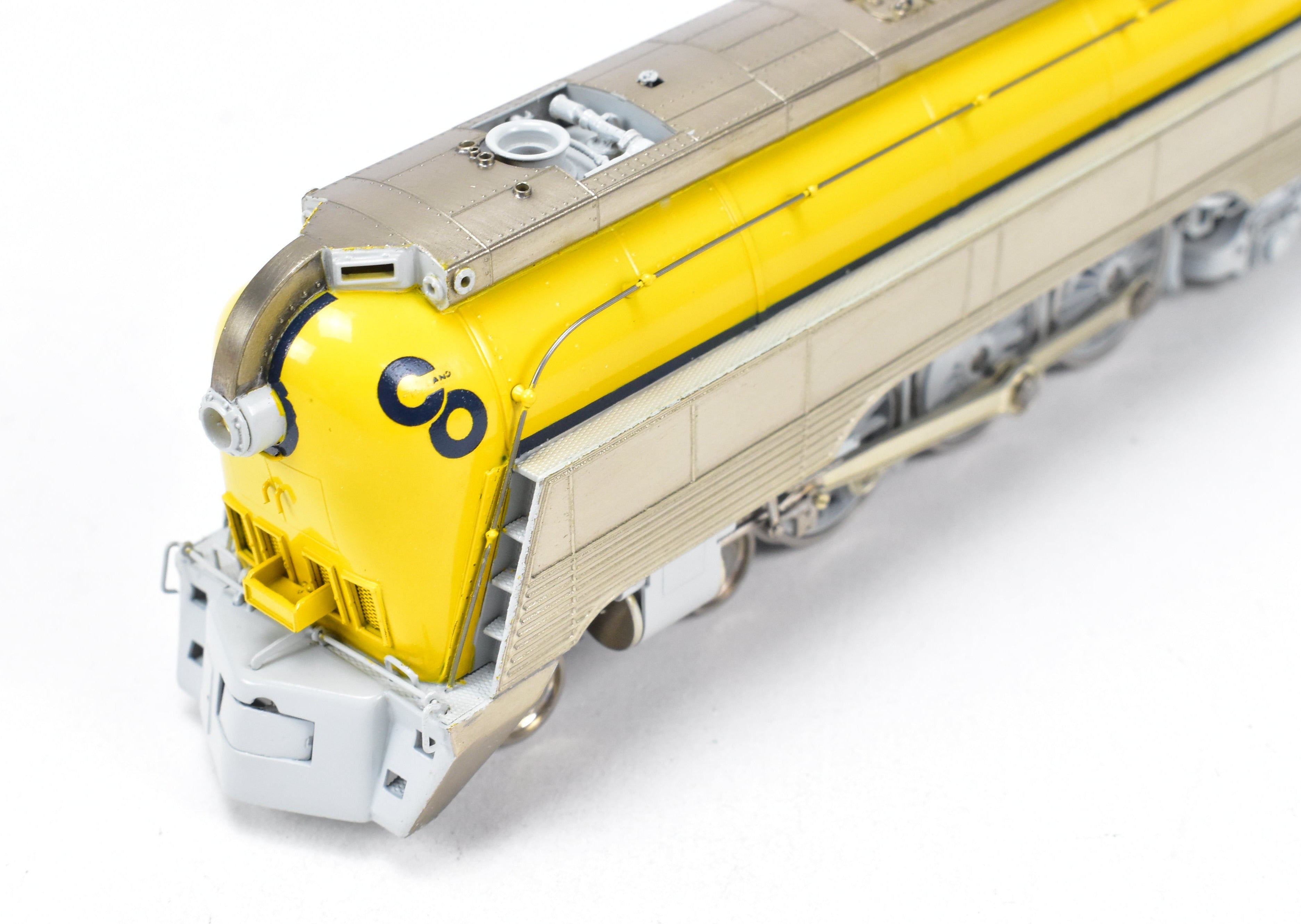 HO Scale Brass Model Train - Precision Scale Co. Chesapeake & Ohio Class L-1 Streamlined 4-6-4 Hudson FP in Stunning Yellow Color