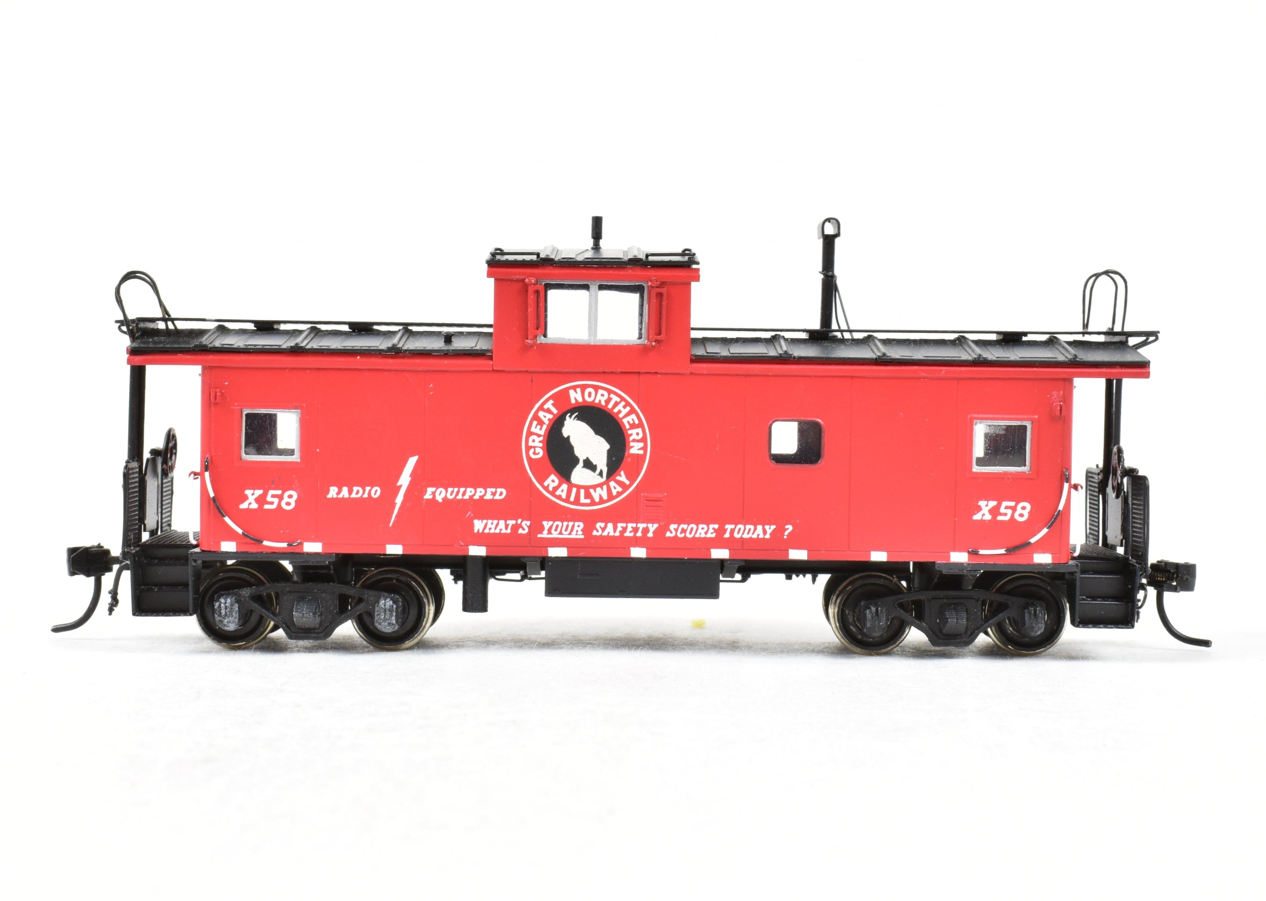 HO Scale Brass Model of the Oriental Limited Great Northern CON X Caboose X41 - 95 Class FP for Model Train Enthusiasts