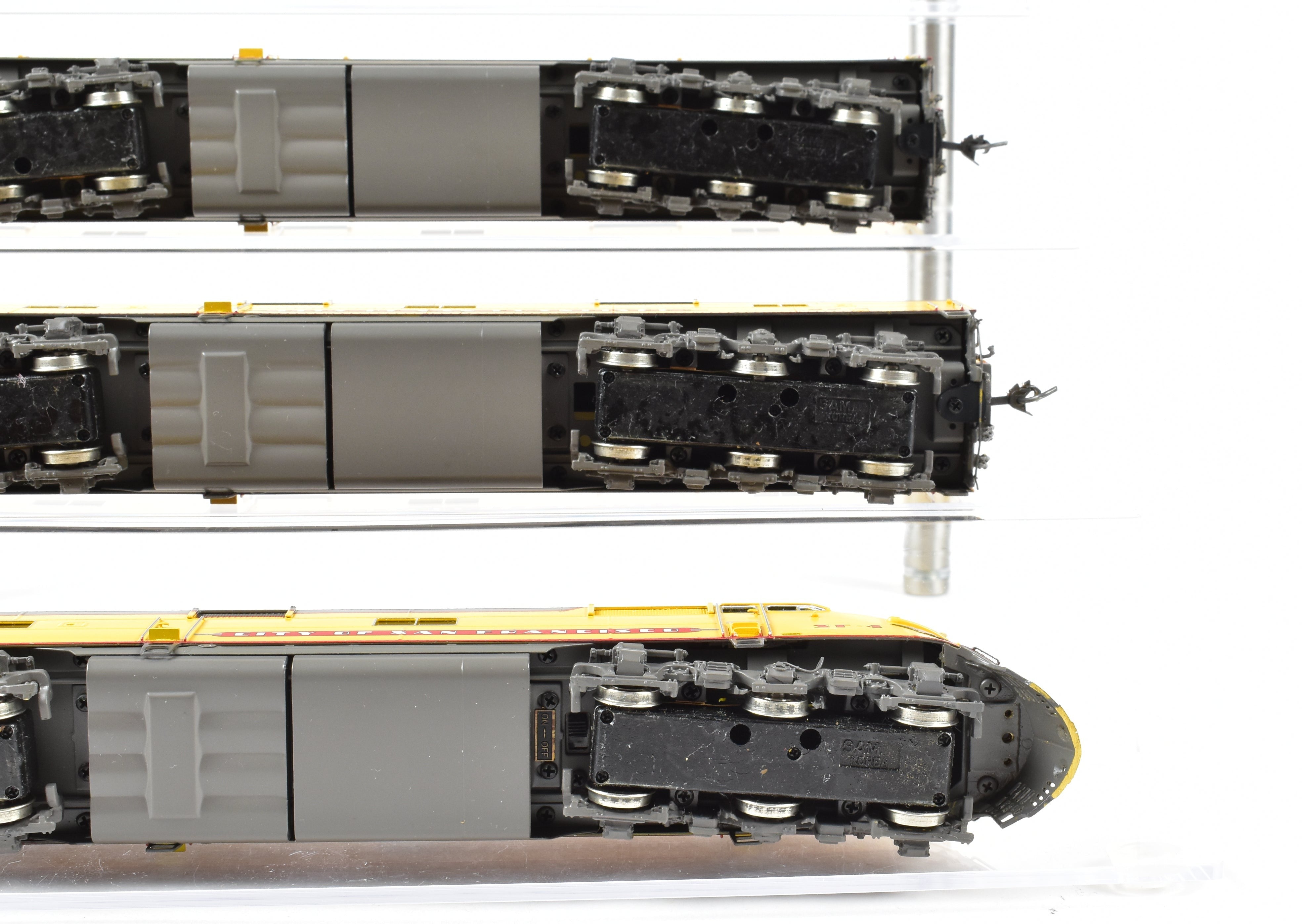 HO Scale Brass Consist of Challenger Imports Union Pacific City of San Francisco EMD E6 A/B/B Locomotive Set for Model Railroading