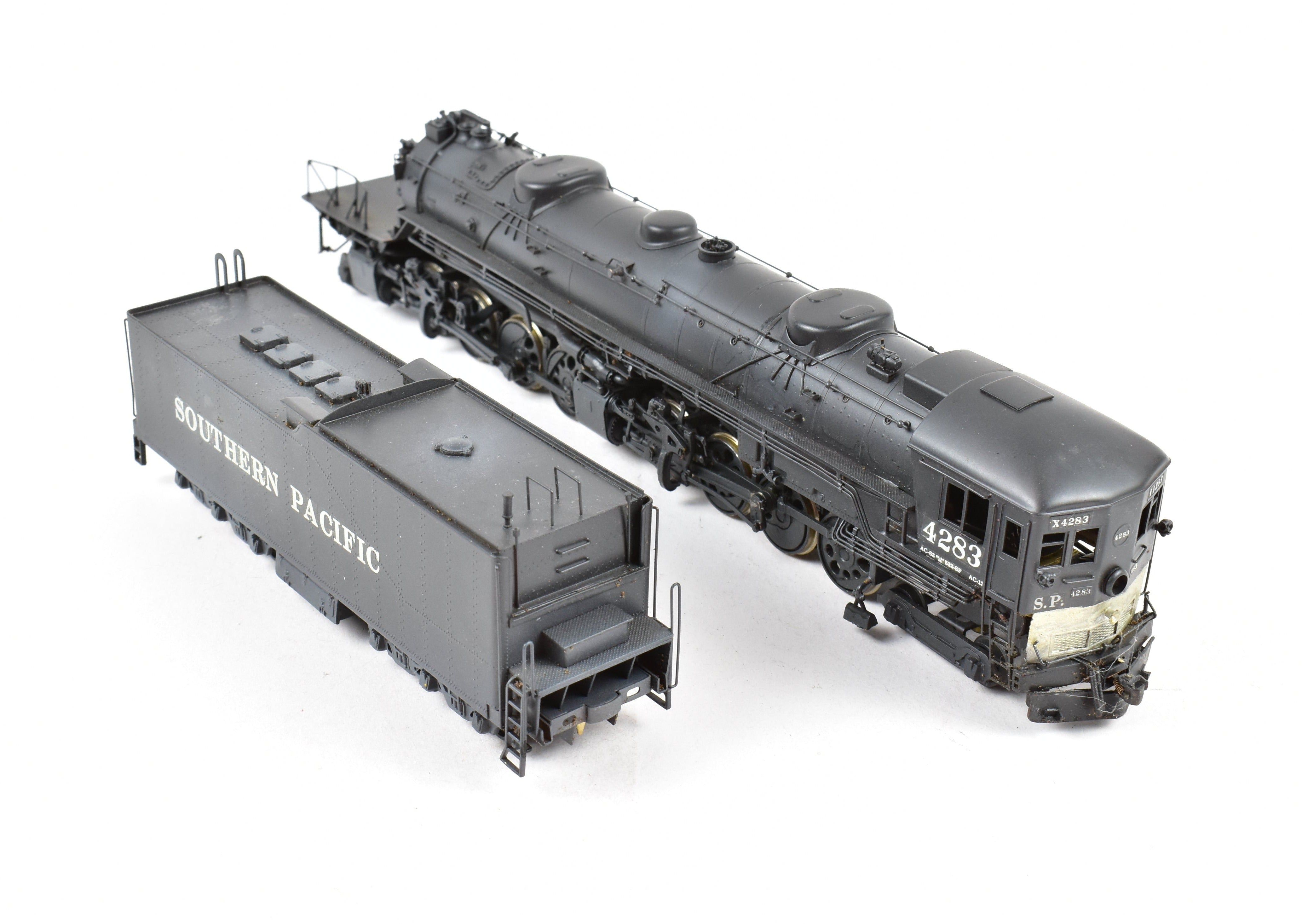 HO Scale Brass Balboa Southern Pacific AC - 12 4 - 8 - 8 - 2 Cab Forward #4283 Weathered Model