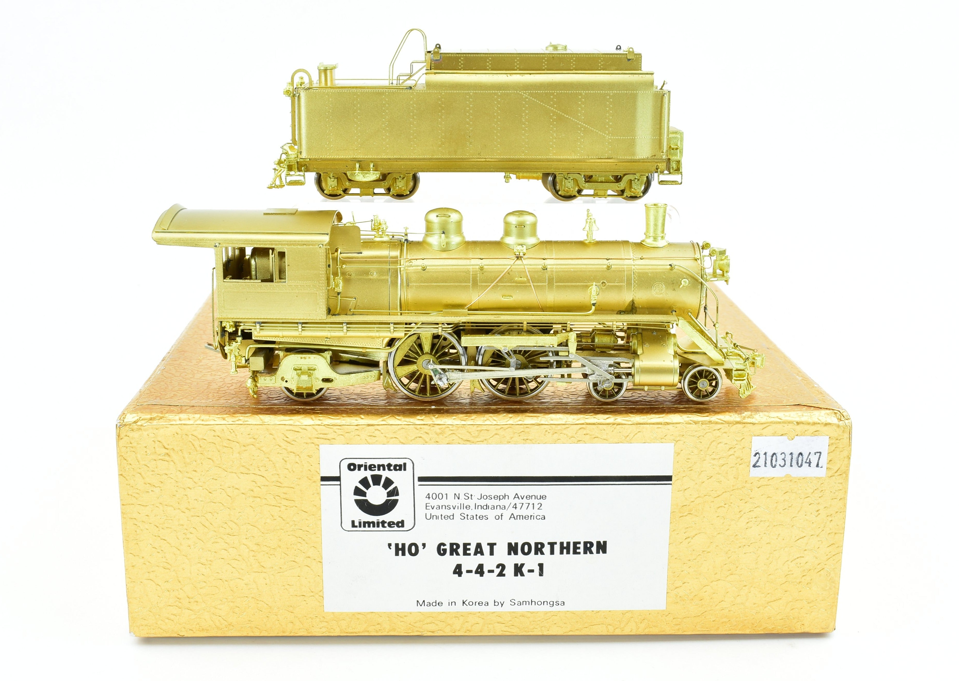 HO Scale Brass Oriental Limited Great Northern 4-4-2 Class K-1 Coasting Drive Model Train
