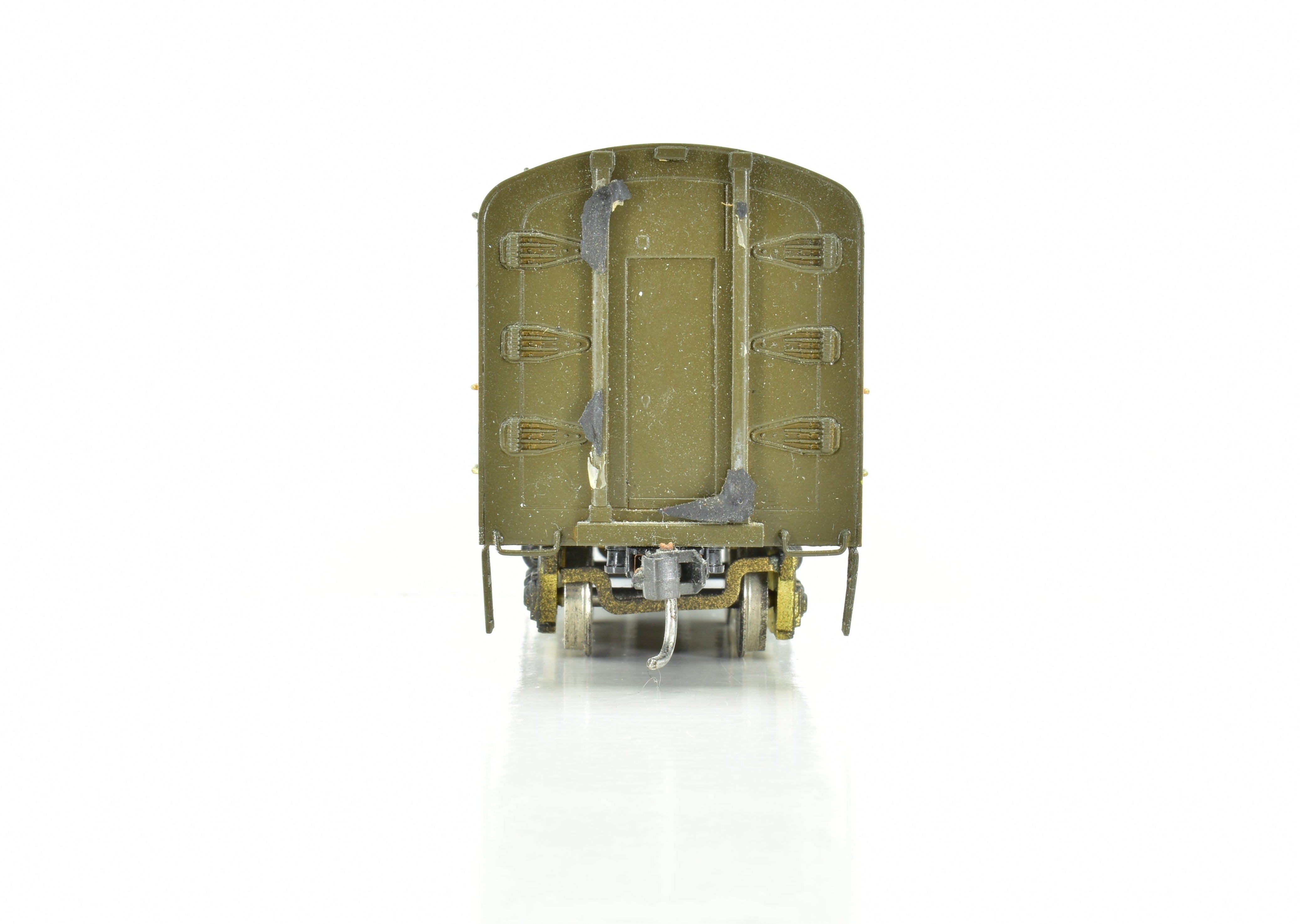 HO Scale Custom Painted Brass Baggage Car Model by S. Soho & Co., Great Northern #200, Empire Builder No. 268
