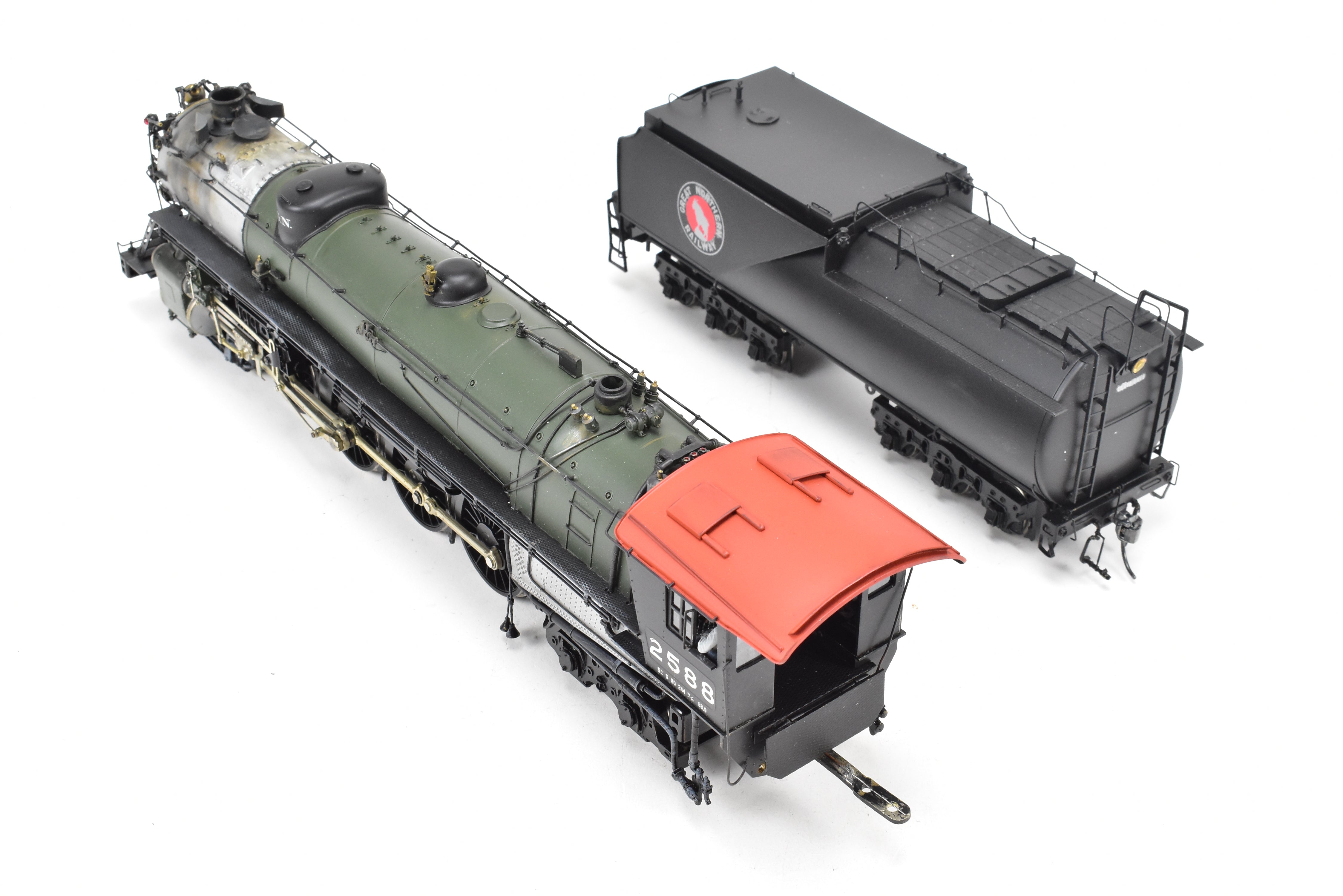 O Scale Brass Model Train - Sunset Models Great Northern S - 2 Class 4 - 8 - 4 Custom Painted Locomotive No. 2588