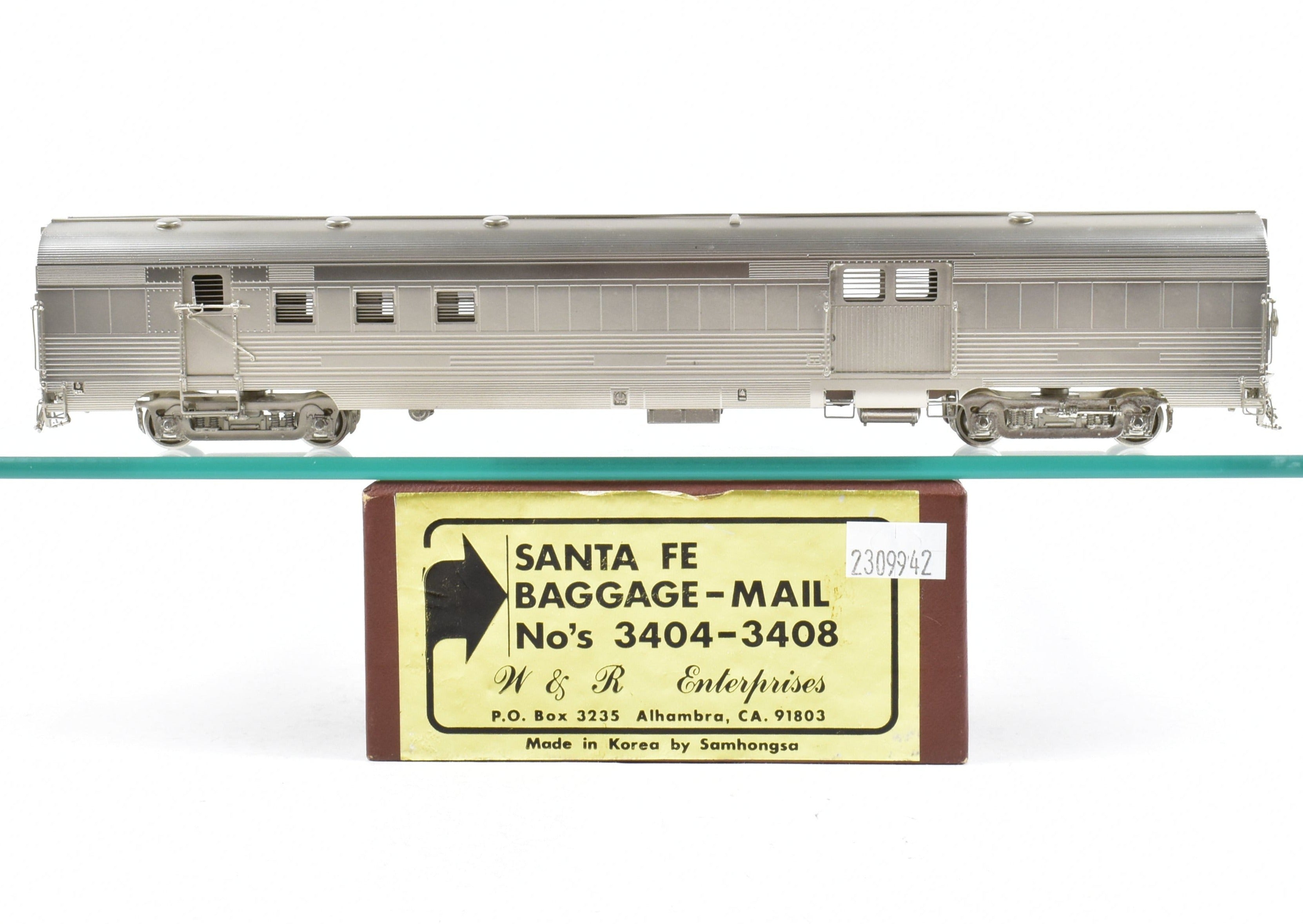 HO Scale Brass W&R Enterprises ATSF - Santa Fe Baggage - Mail Railroad Car Ranging from No's 3404 to 3408
