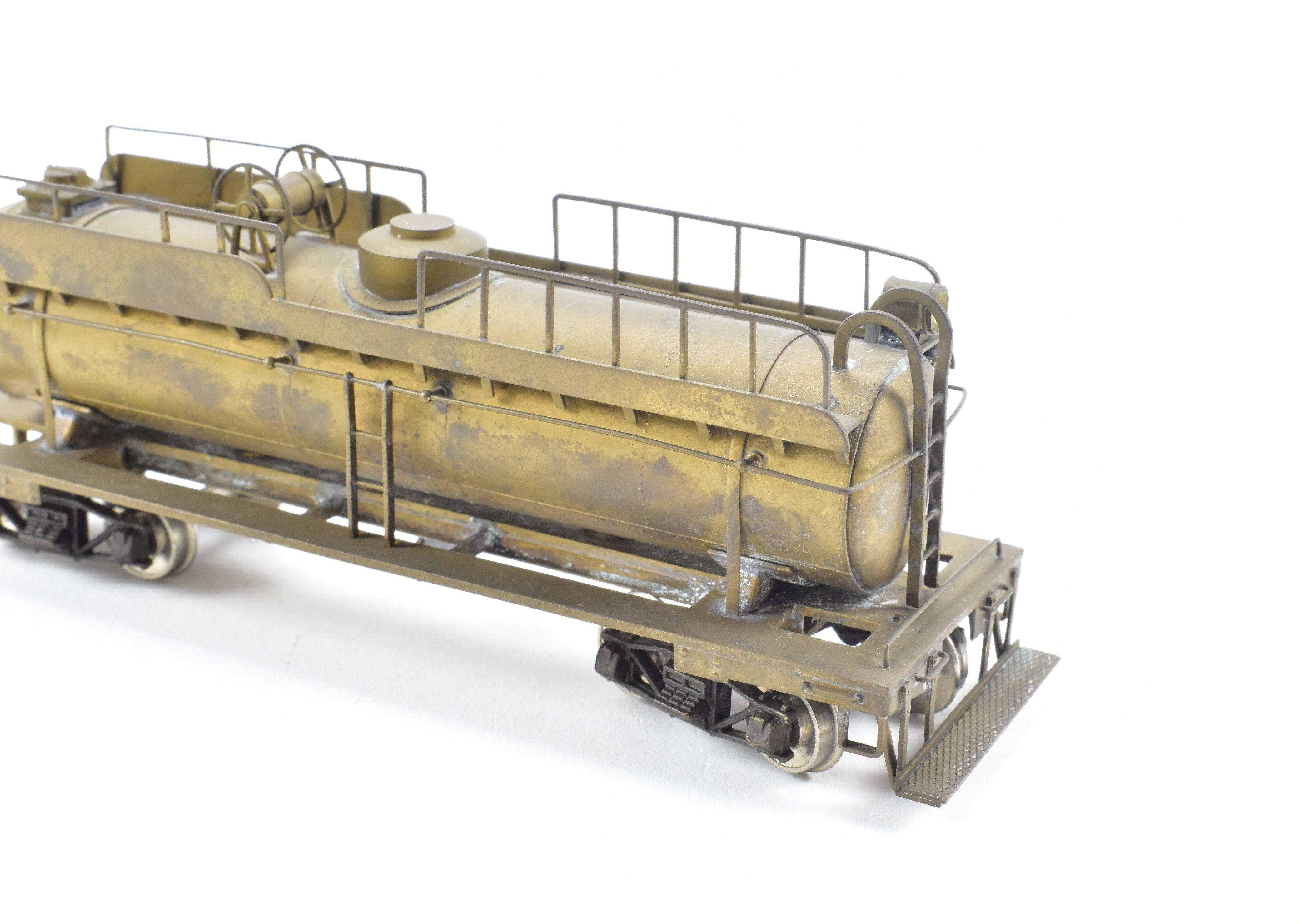 HO Brass Northwest Short Line Logging Tank Car/Aux Tender, No Box, Good Condition