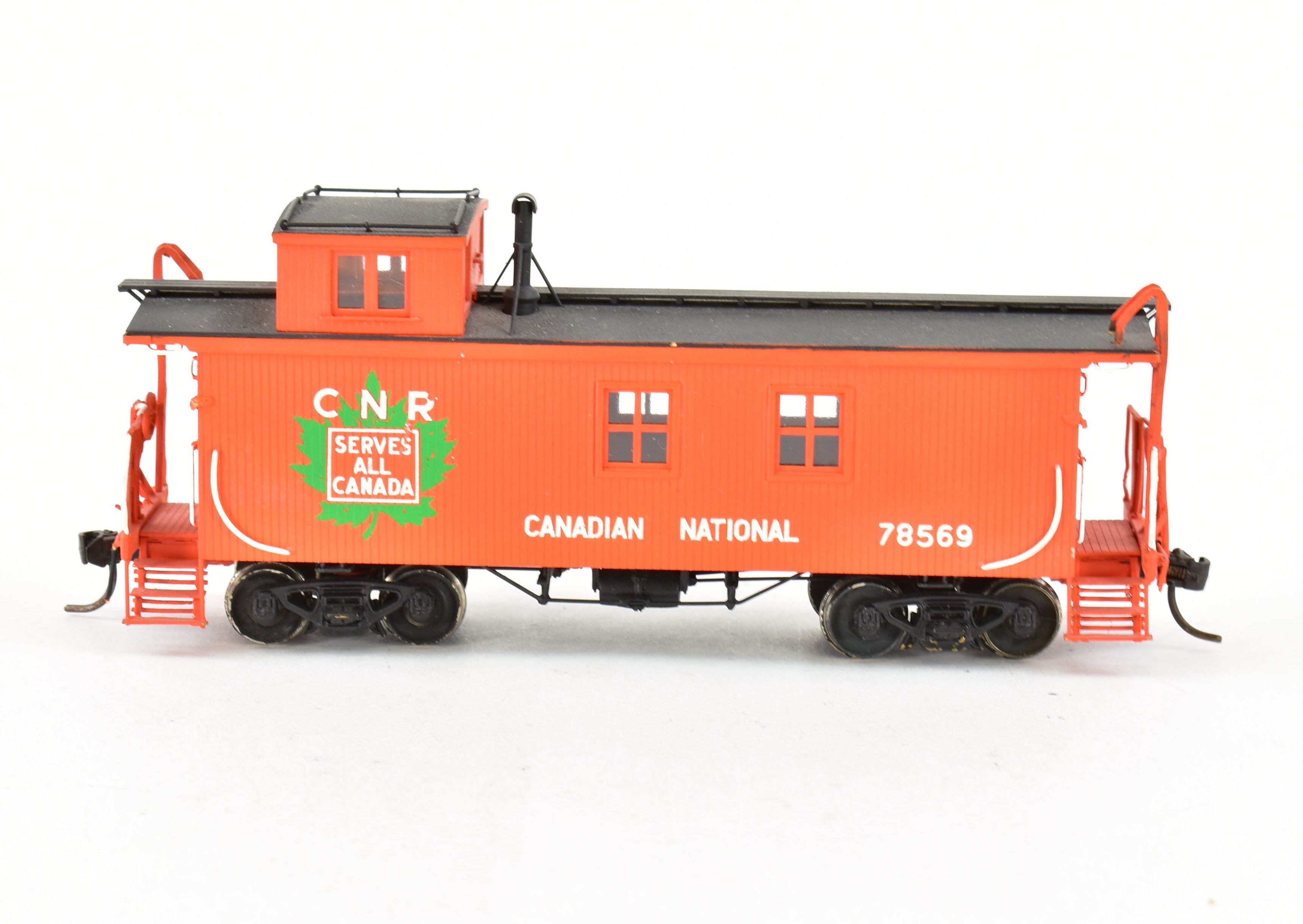 HO Scale Brass Van Hobbies Canadian National Railway Custom-Painted Wood Scribed Caboose